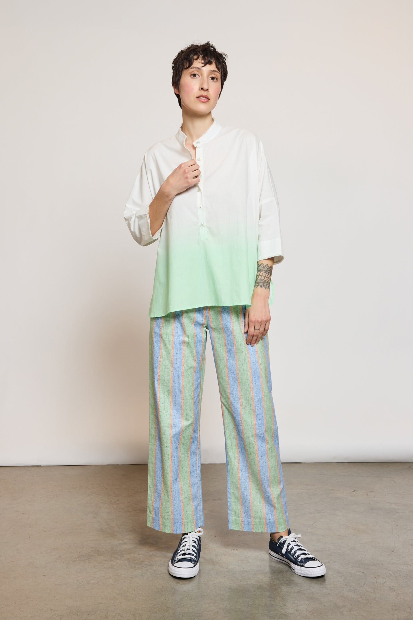 CHEMISE DÉGRADÉE VERTE