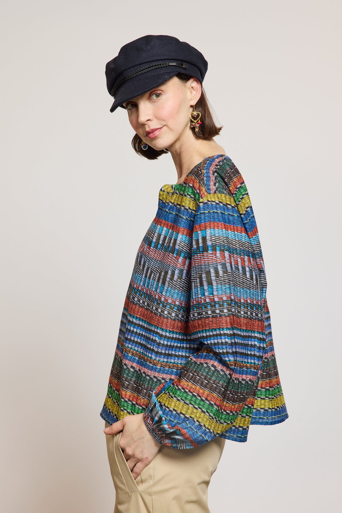 TOP RAPHIA EN SOIE COTON