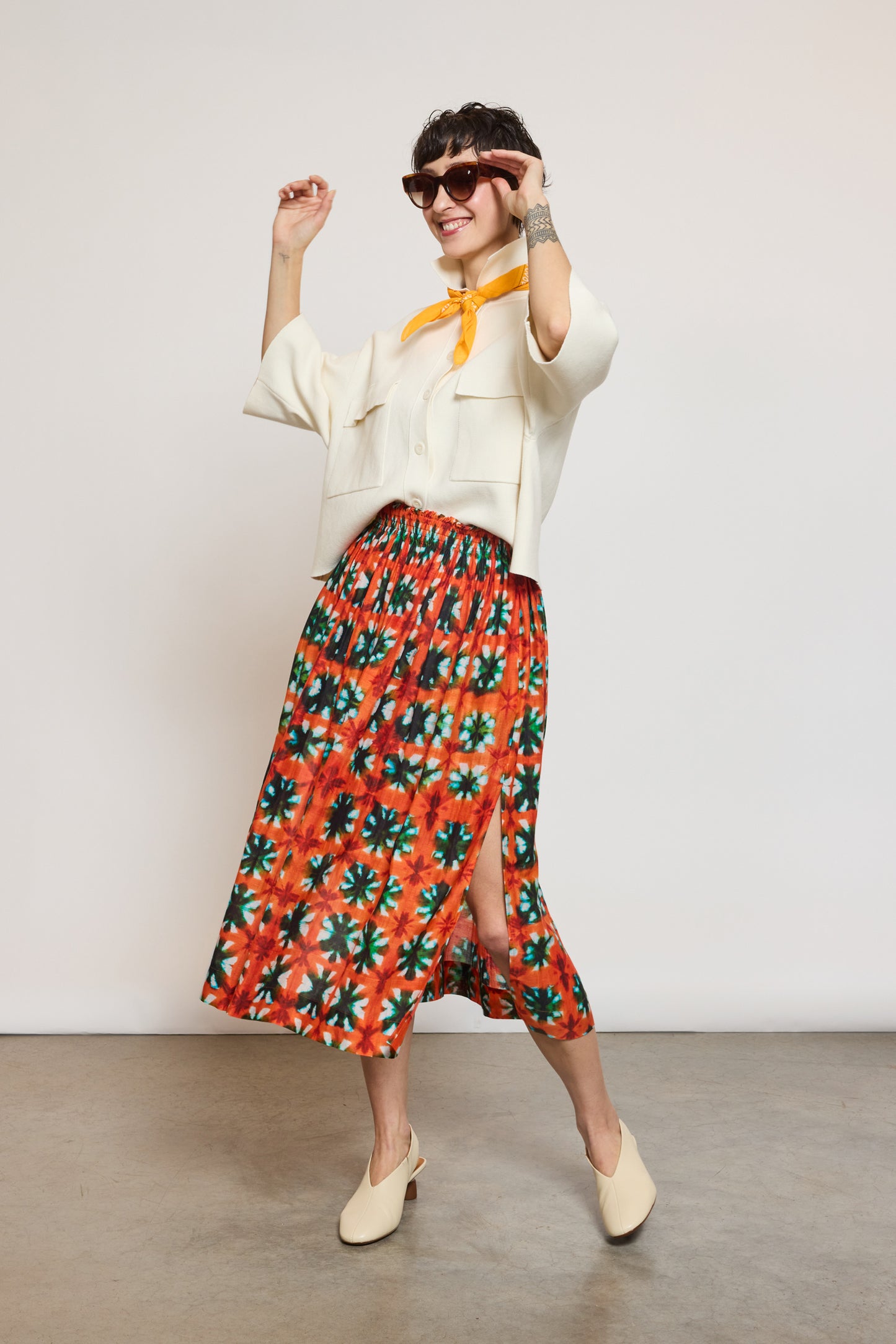 JUPE CLAMP DYE TANGERINE