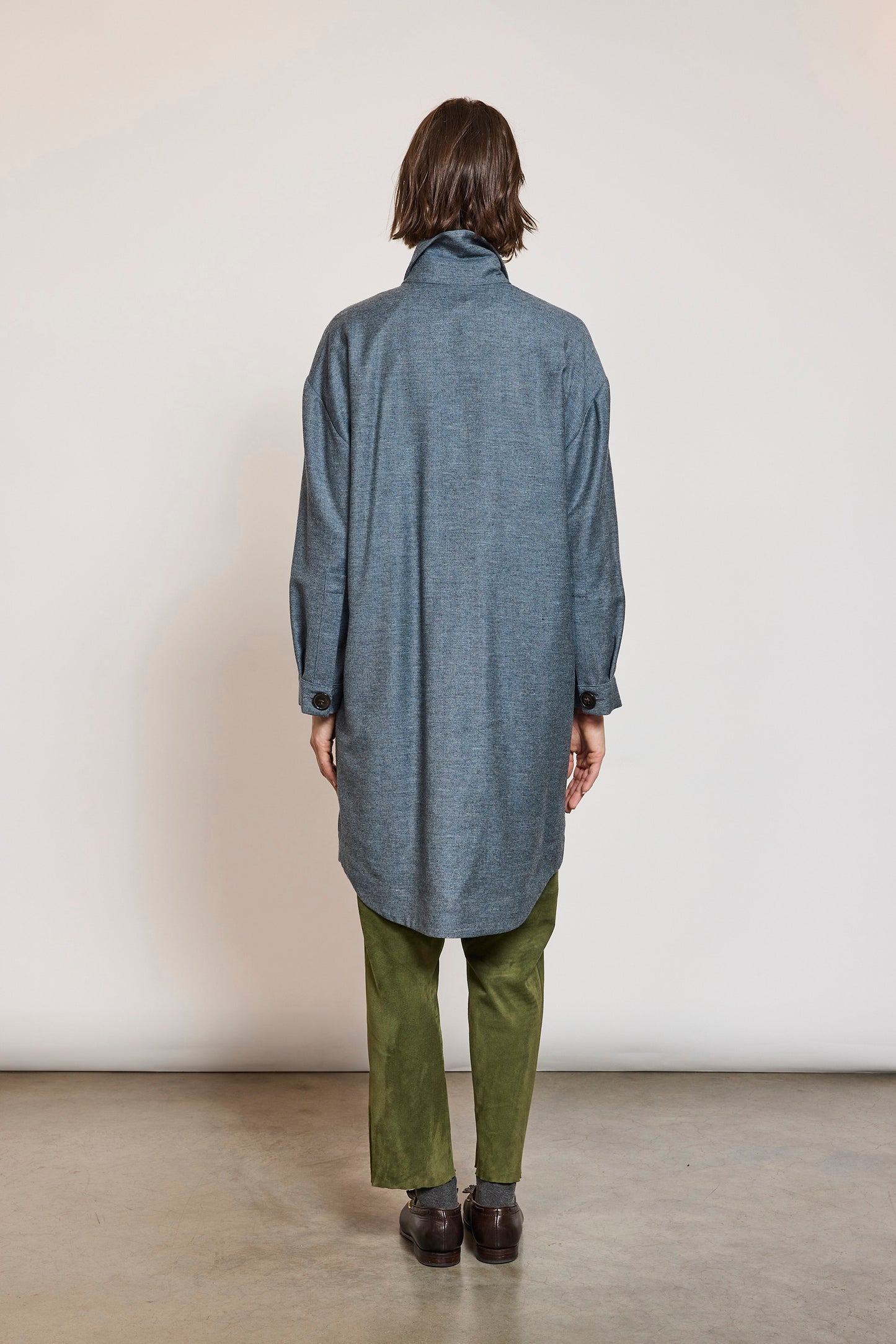 SURCHEMISE LAINE ET CACHEMIRE Lavée