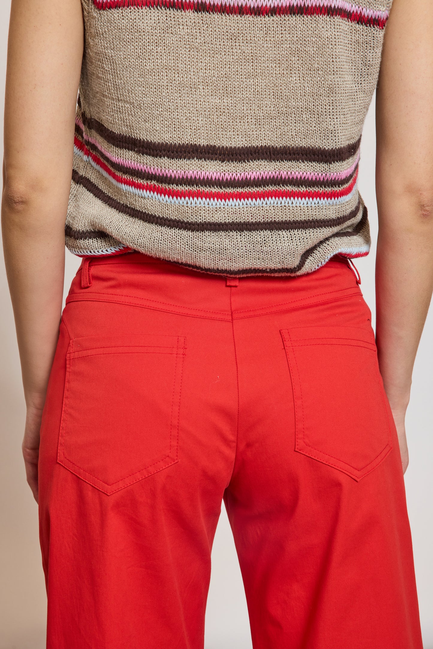 JEAN EN COTON STRETCH COQUELICOT