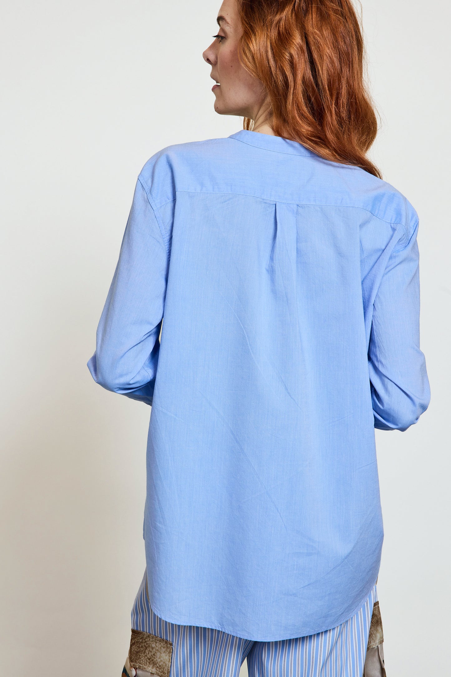 CHEMISE PORTOFINO FIL À FIL BLEUE