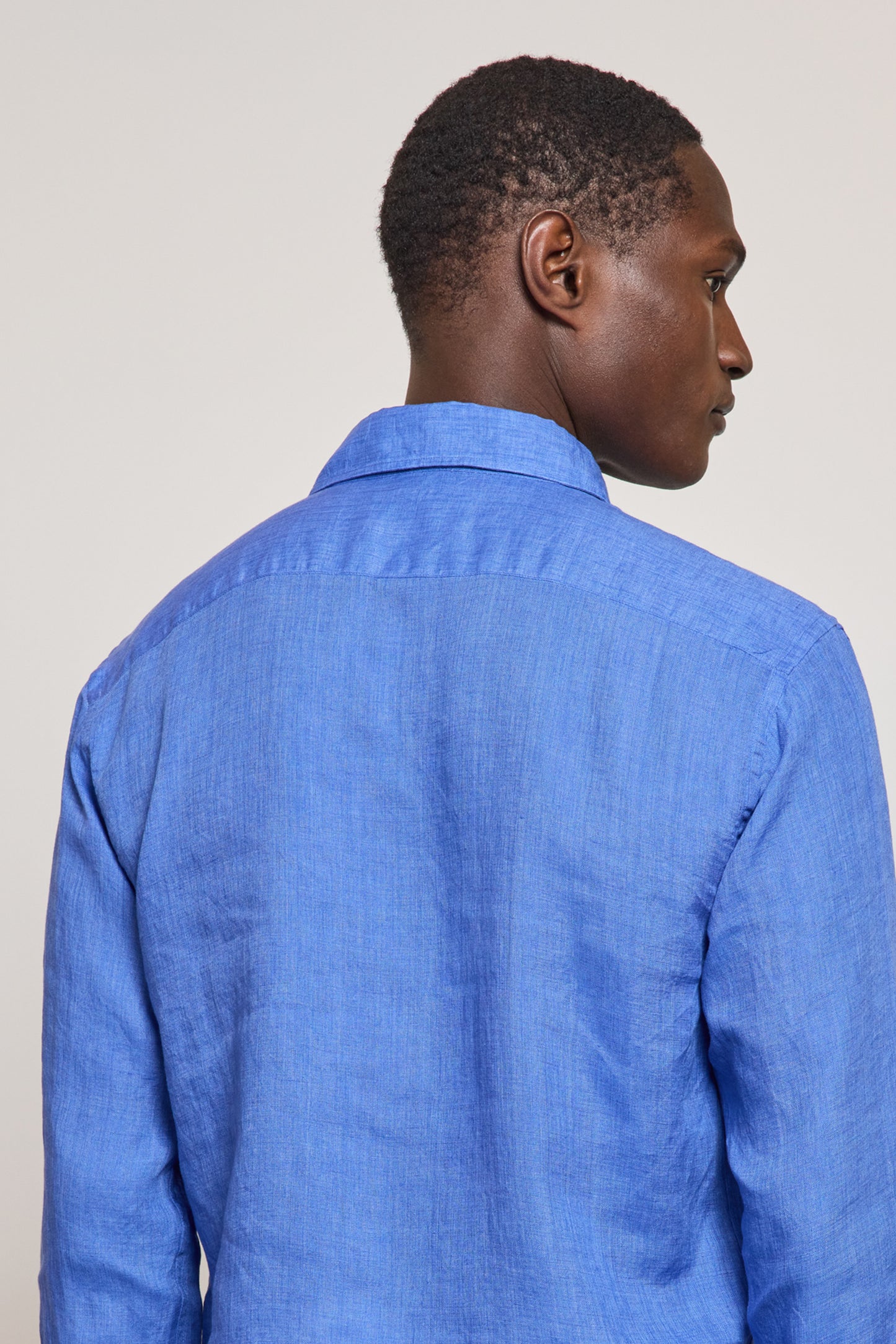 CHEMISE POLO LIN INDIGO