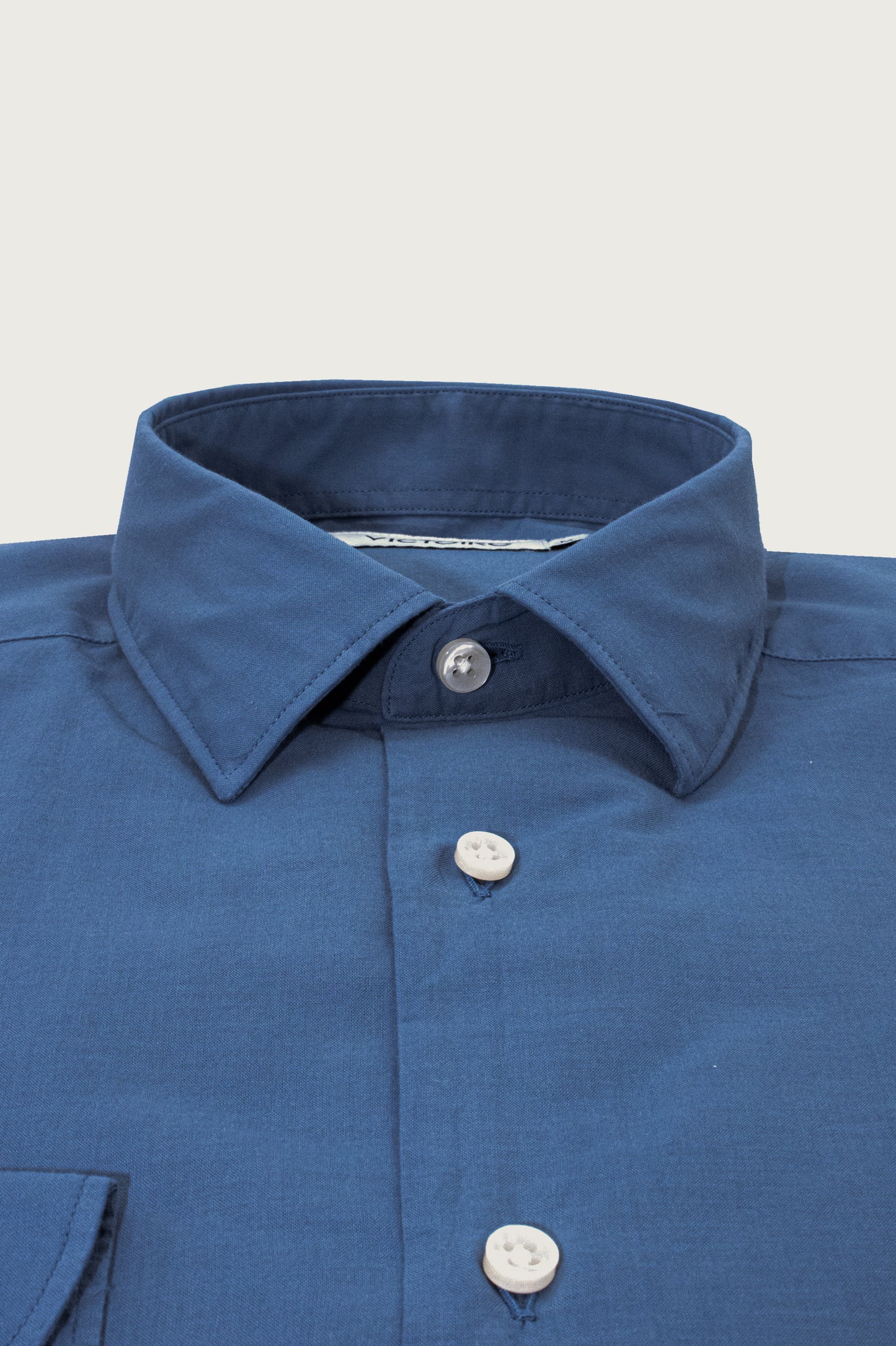 CHEMISE AJUSTÉE VOILE DE COTON BLEUE