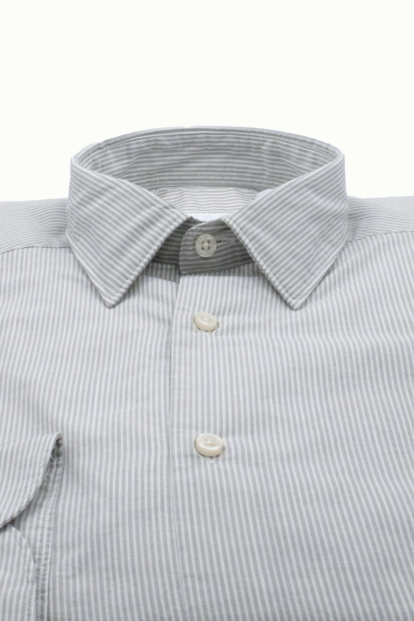 CHEMISE AJUSTÉE RAYURES TAUPE