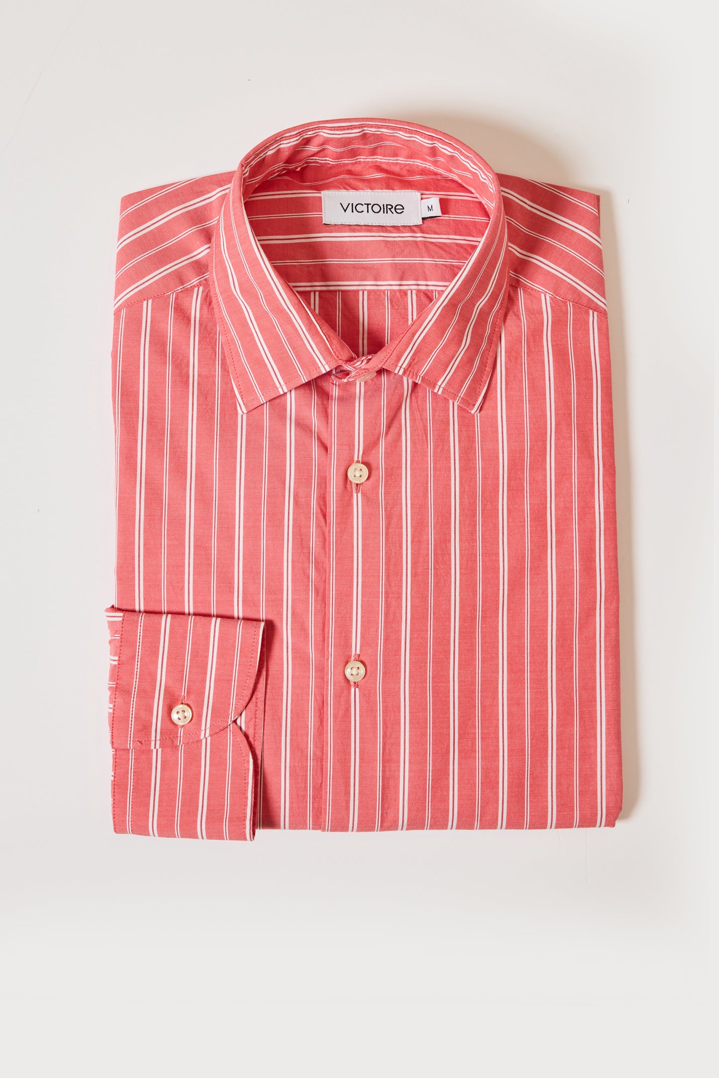 CHEMISE AJUSTÉE RAYURES ROUGE
