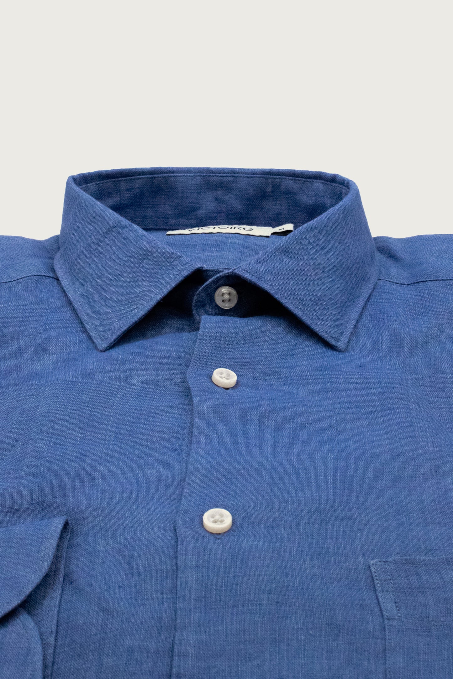 CHEMISE AJUSTÉE LIN INDIGO