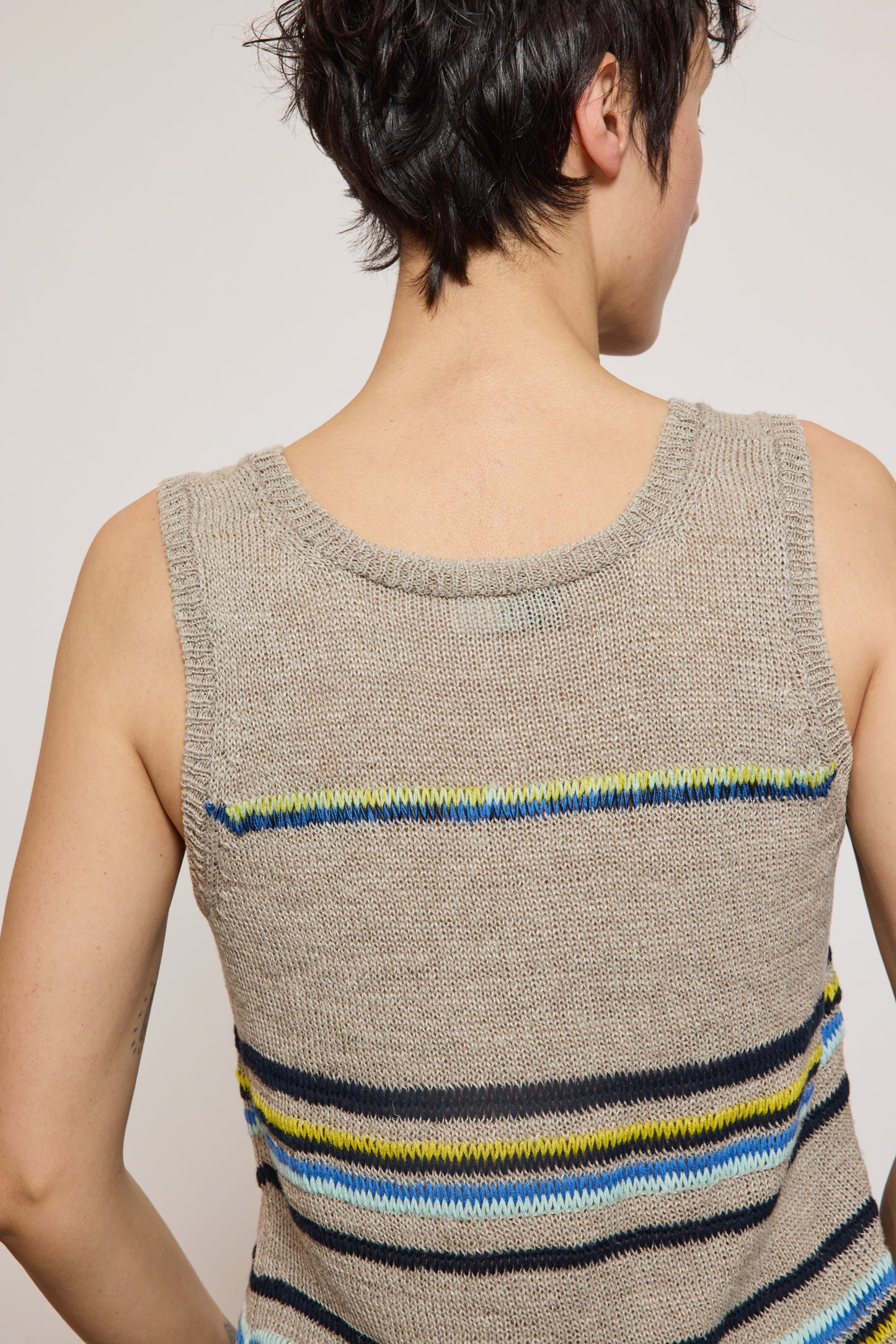 DÉBARDEUR EN MAILLE MARINE