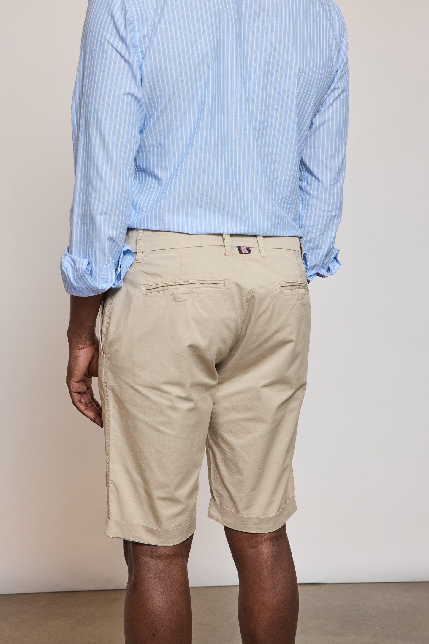 BERMUDA EN POPELINE BEIGE