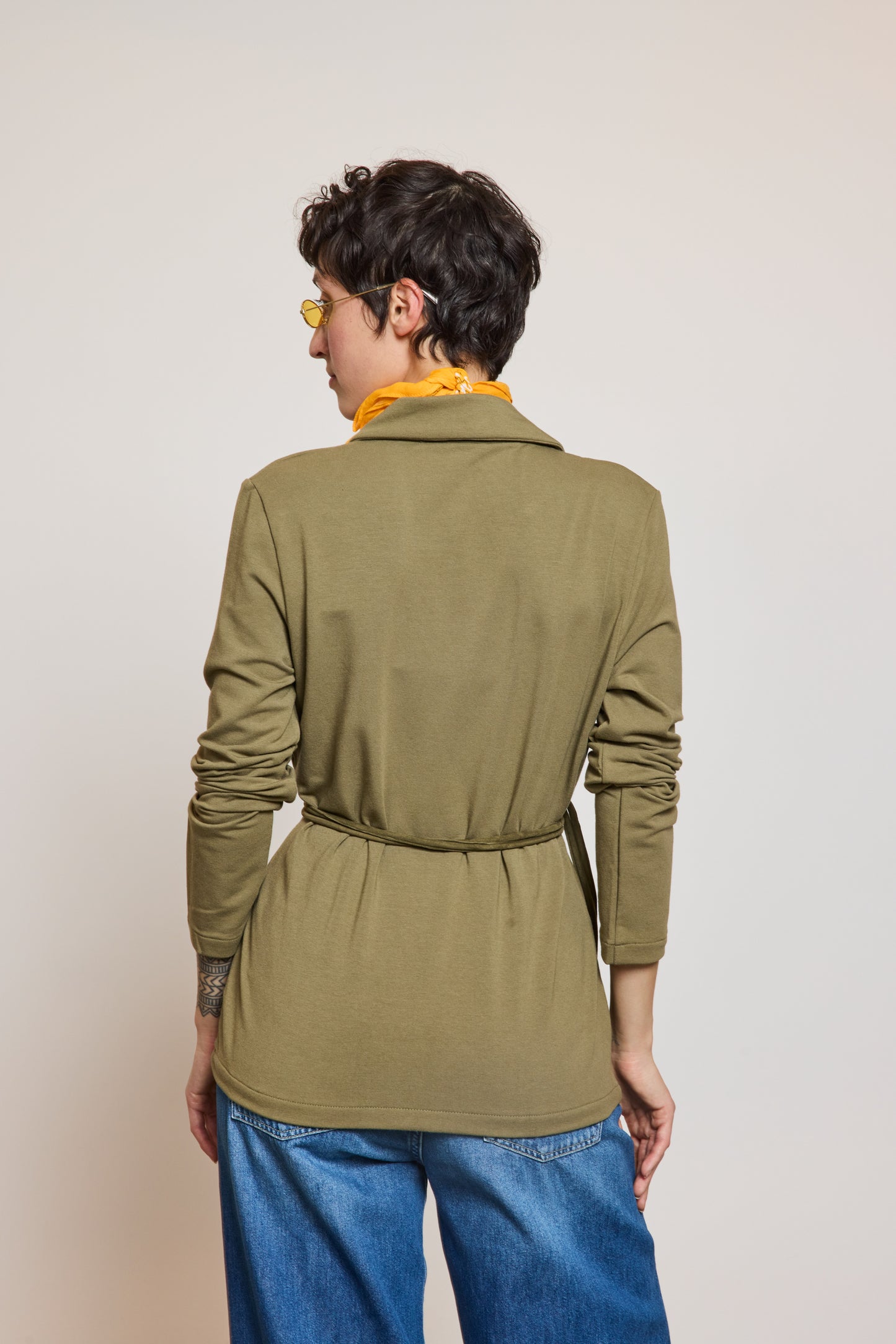 VESTE EN JERSEY KAKI