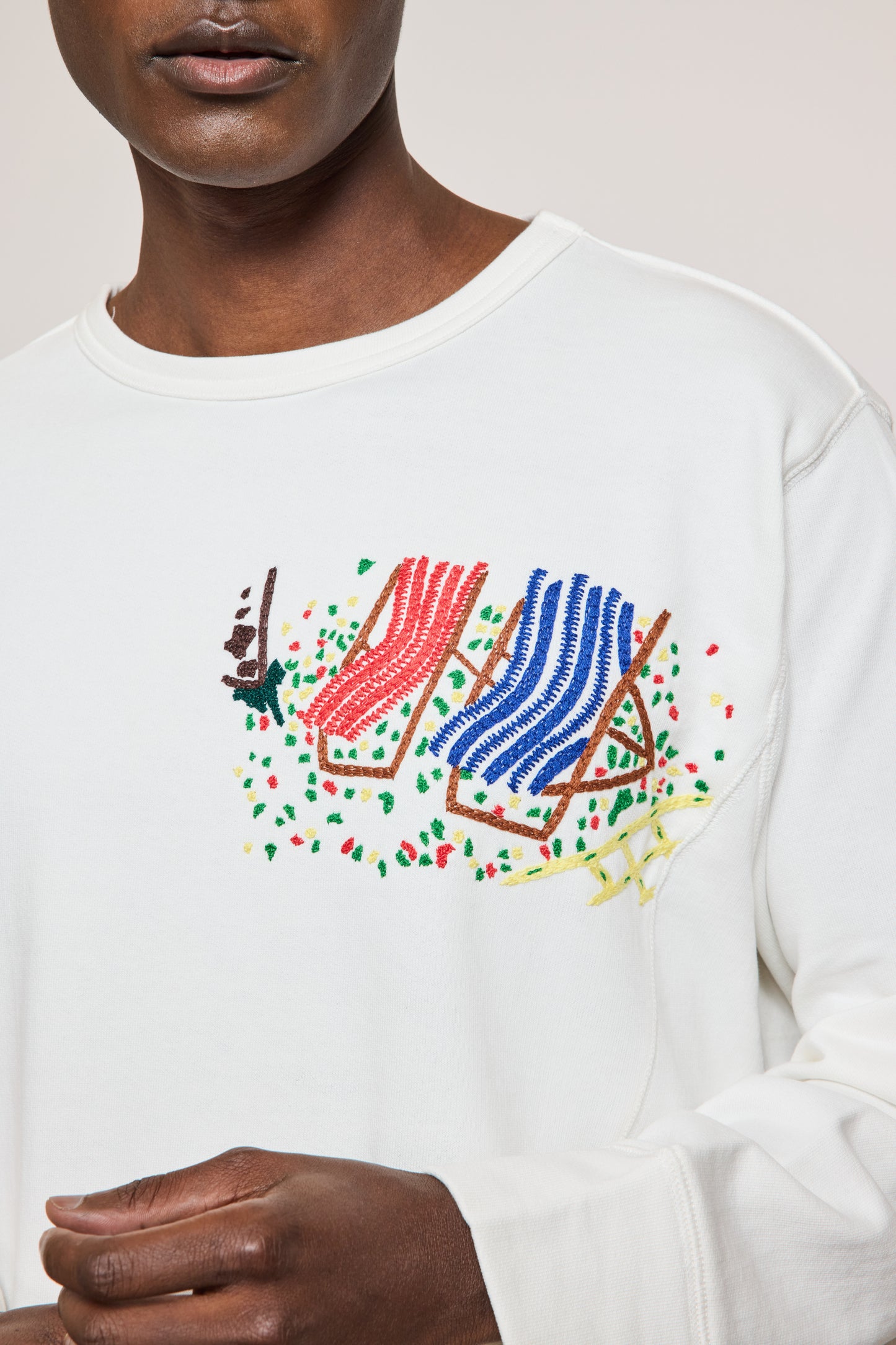 SWEATSHIRT PISCINE BRODERIES