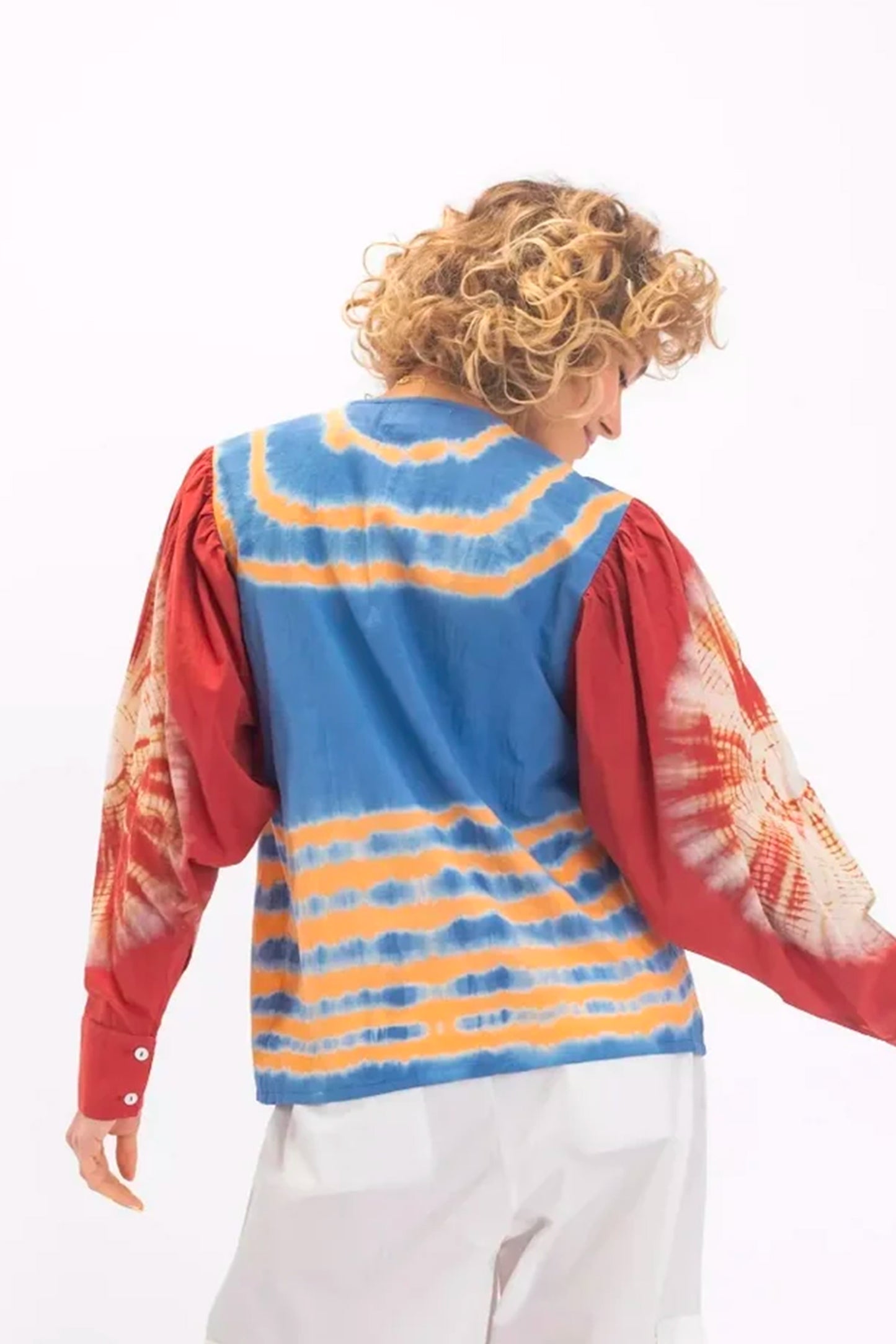 BLOUSE TIE AND DYE BLEUE