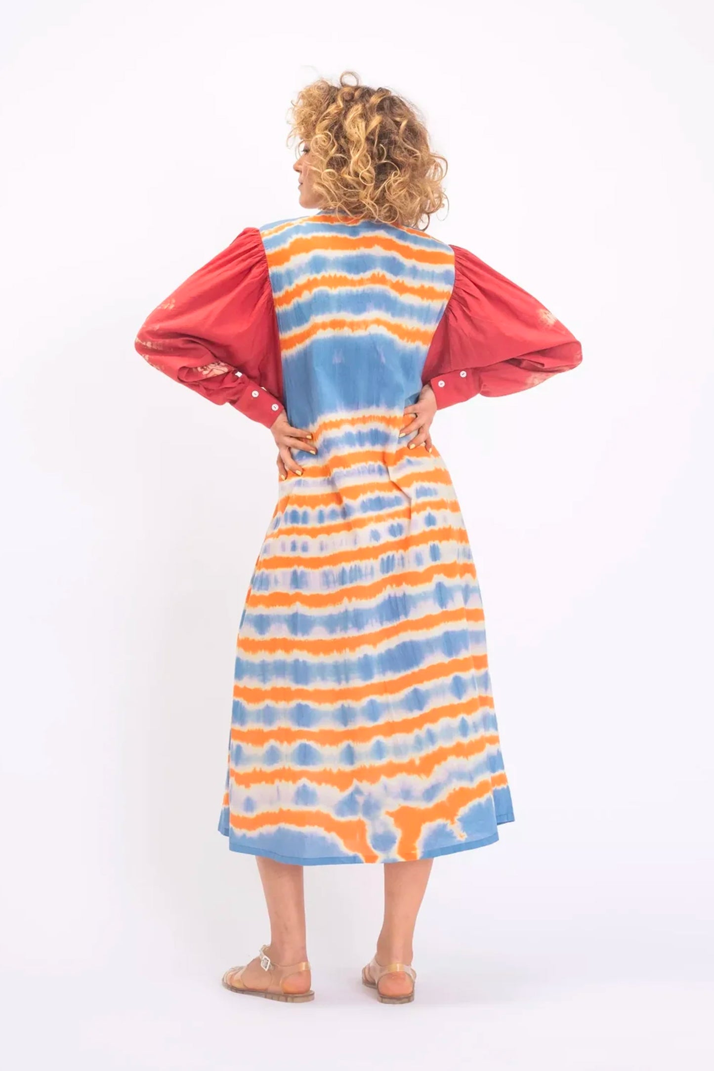 ROBE TIE AND DYE BLEUE