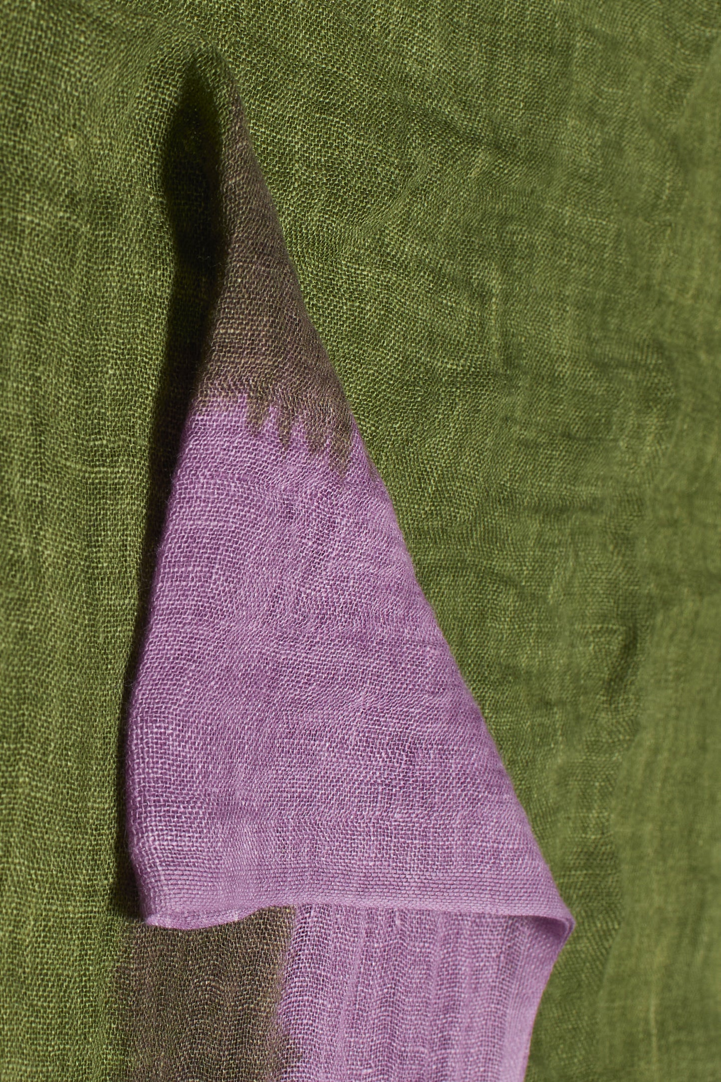 ÉCHARPE EN LIN KAKI