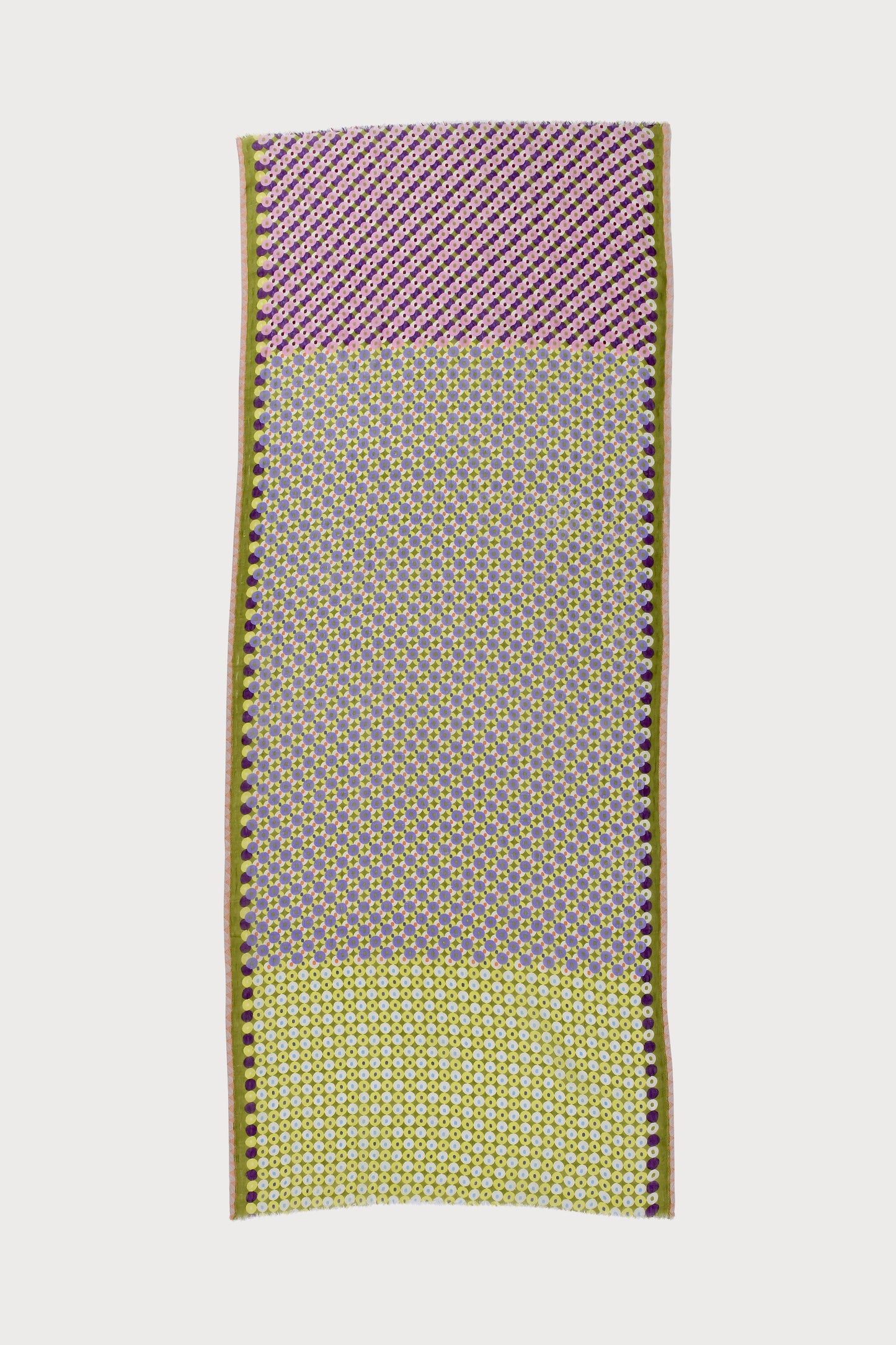 FOULARD ŒILLETS EN LIN KAKI