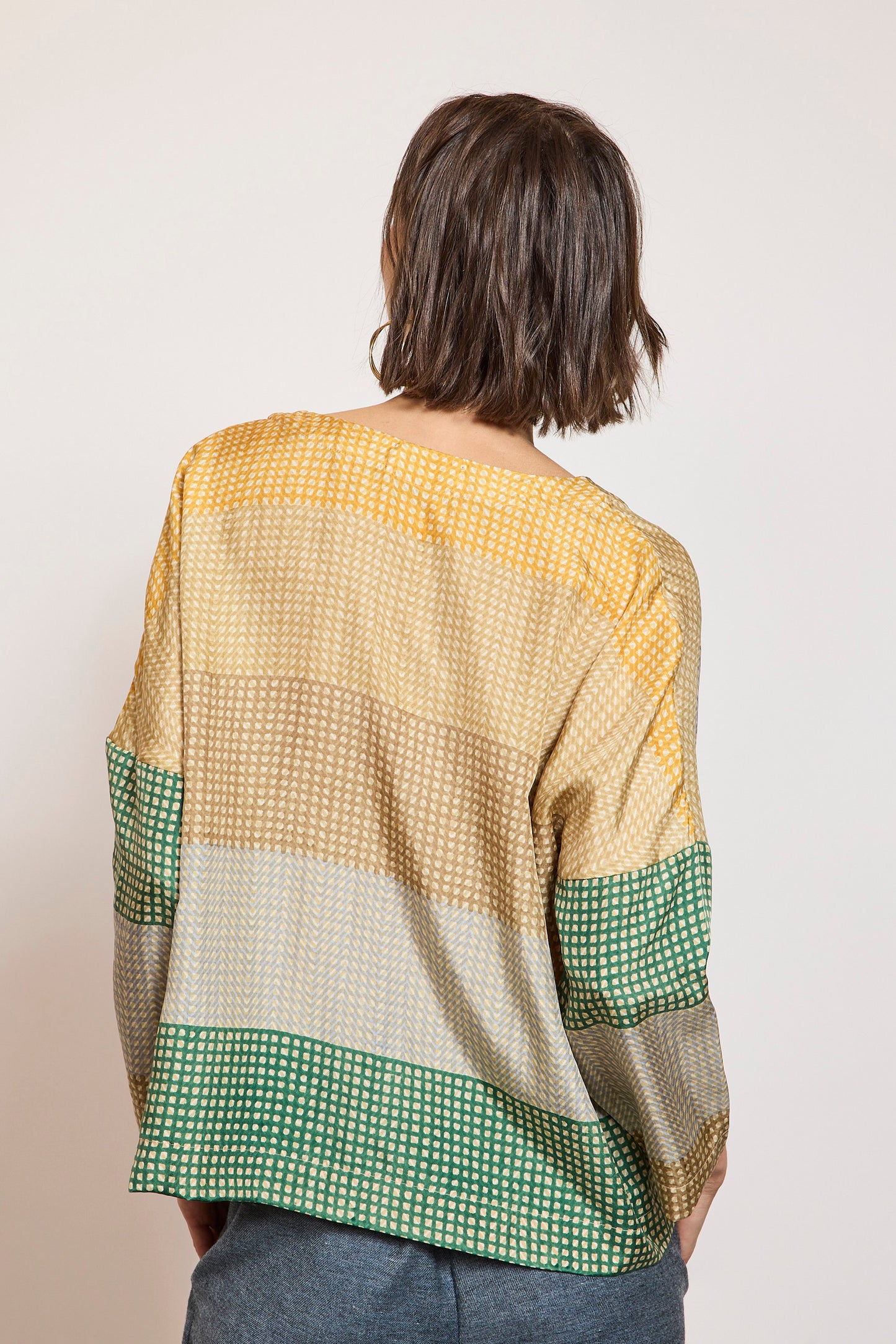 TOP EN SOIE BACK TO SCHOOL MULTICOLORE