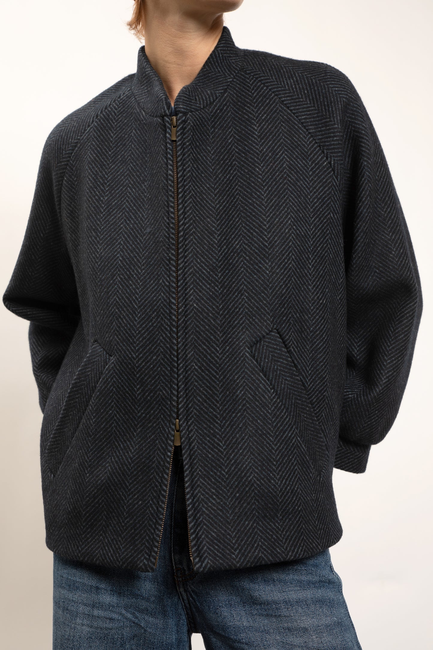 BLOUSON EN CHEVRONS NAVY