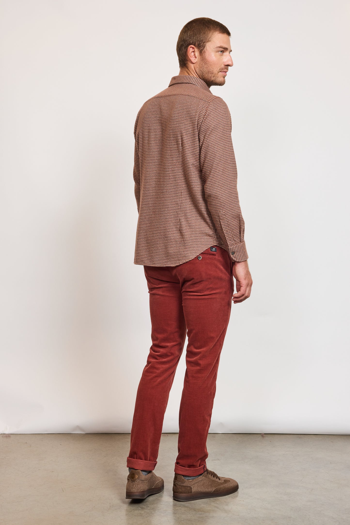 CHEMISE DROITE PILOU CARREAUX CHOCO