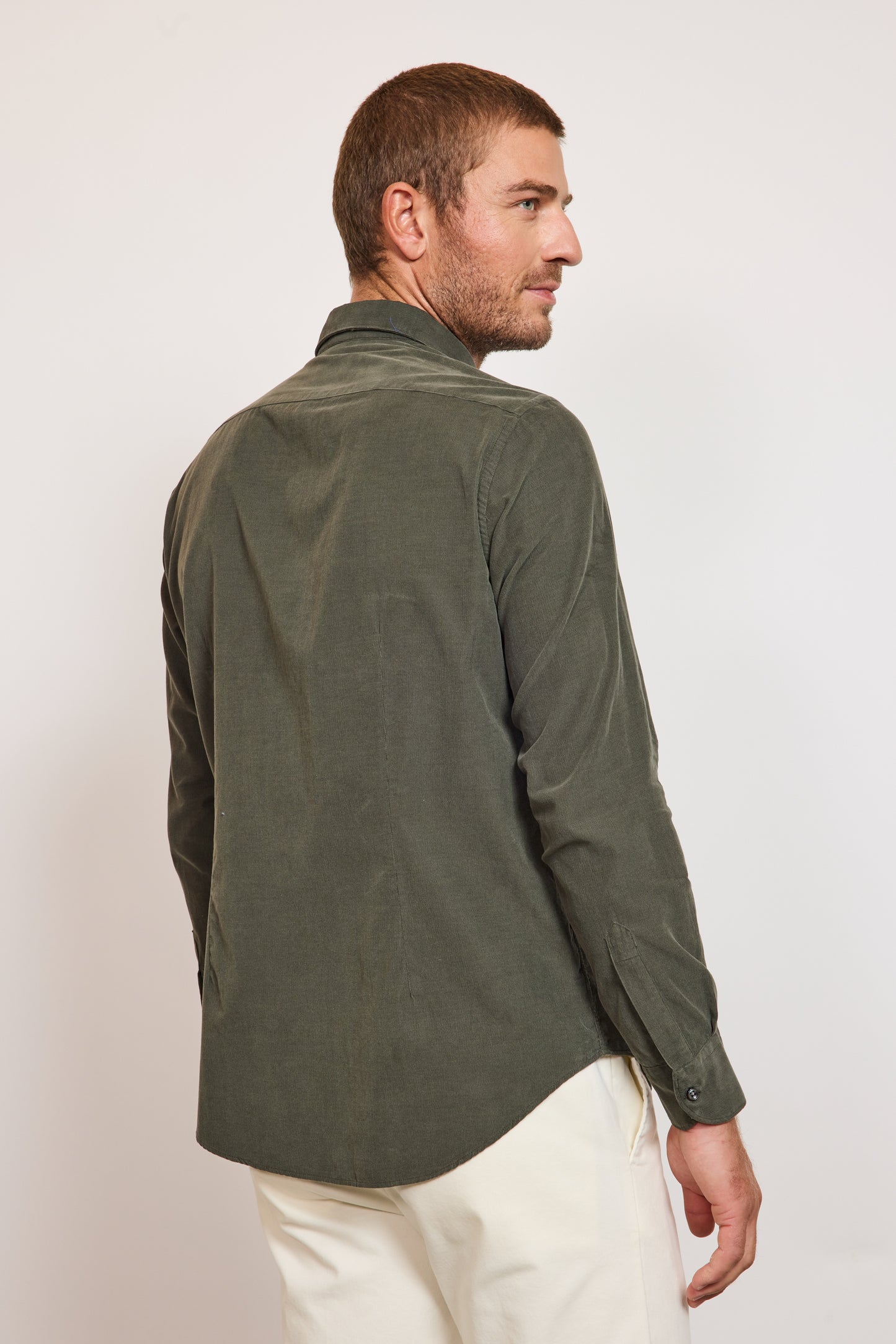 CHEMISE AJUSTÉE VELOURS BRONZE