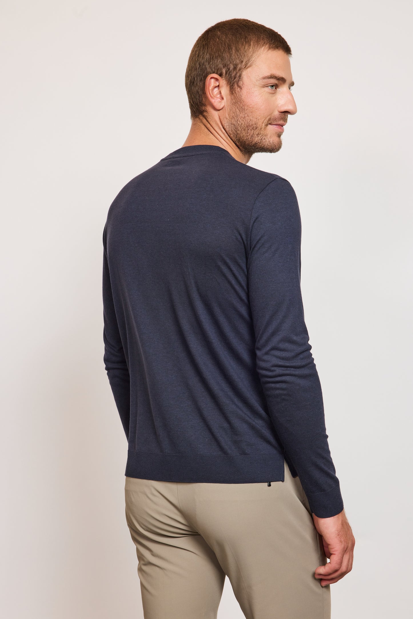 PULL EN LYOCELL ET COTON MARINE