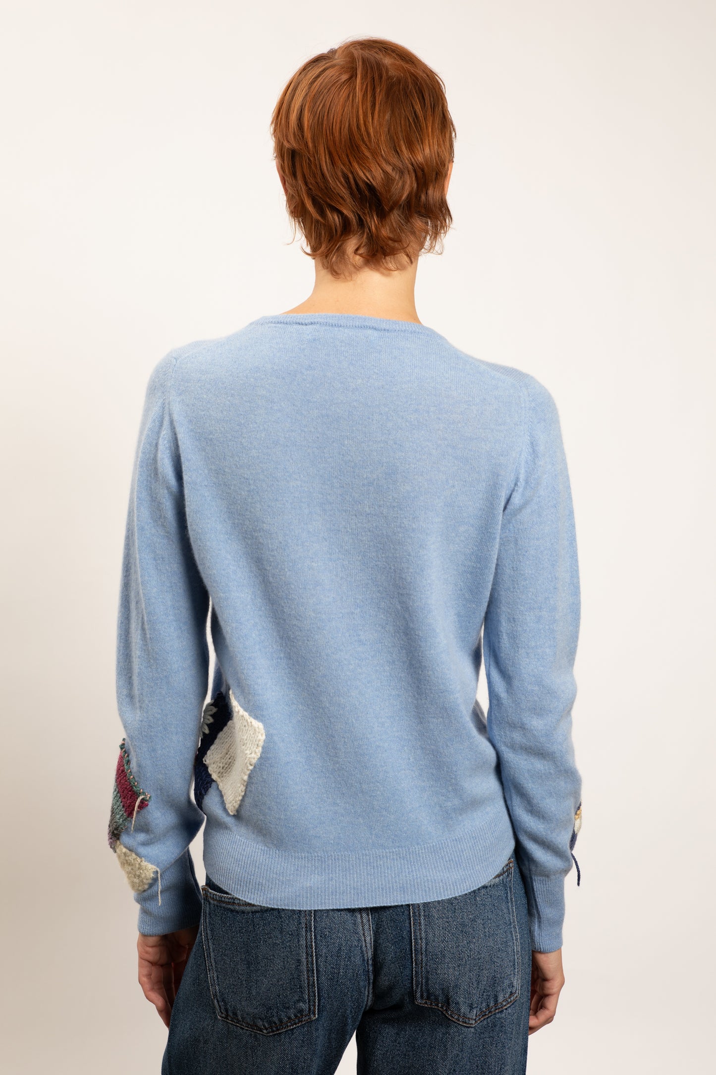PULL LAINE ET CACHEMIRE BLEU