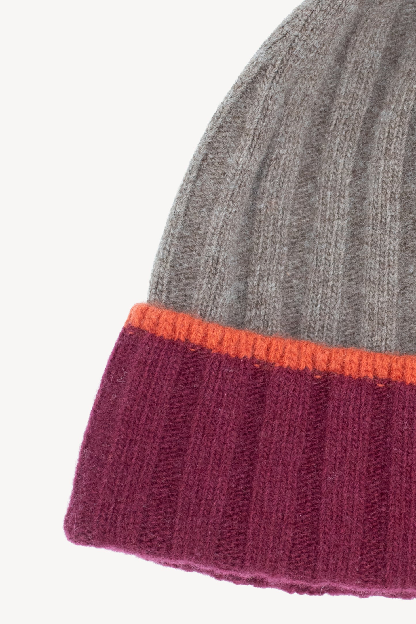 BONNET TRICOLORE TAUPE