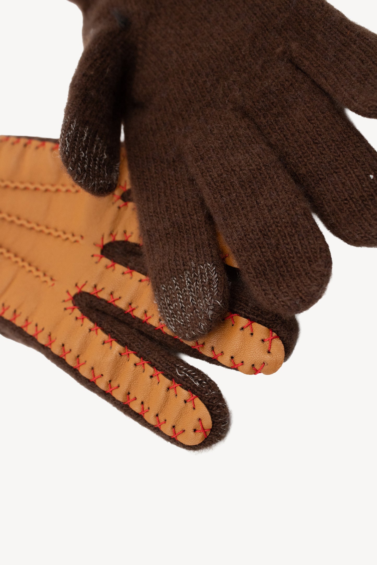 GANTS BI-MATIÈRE CHOCO