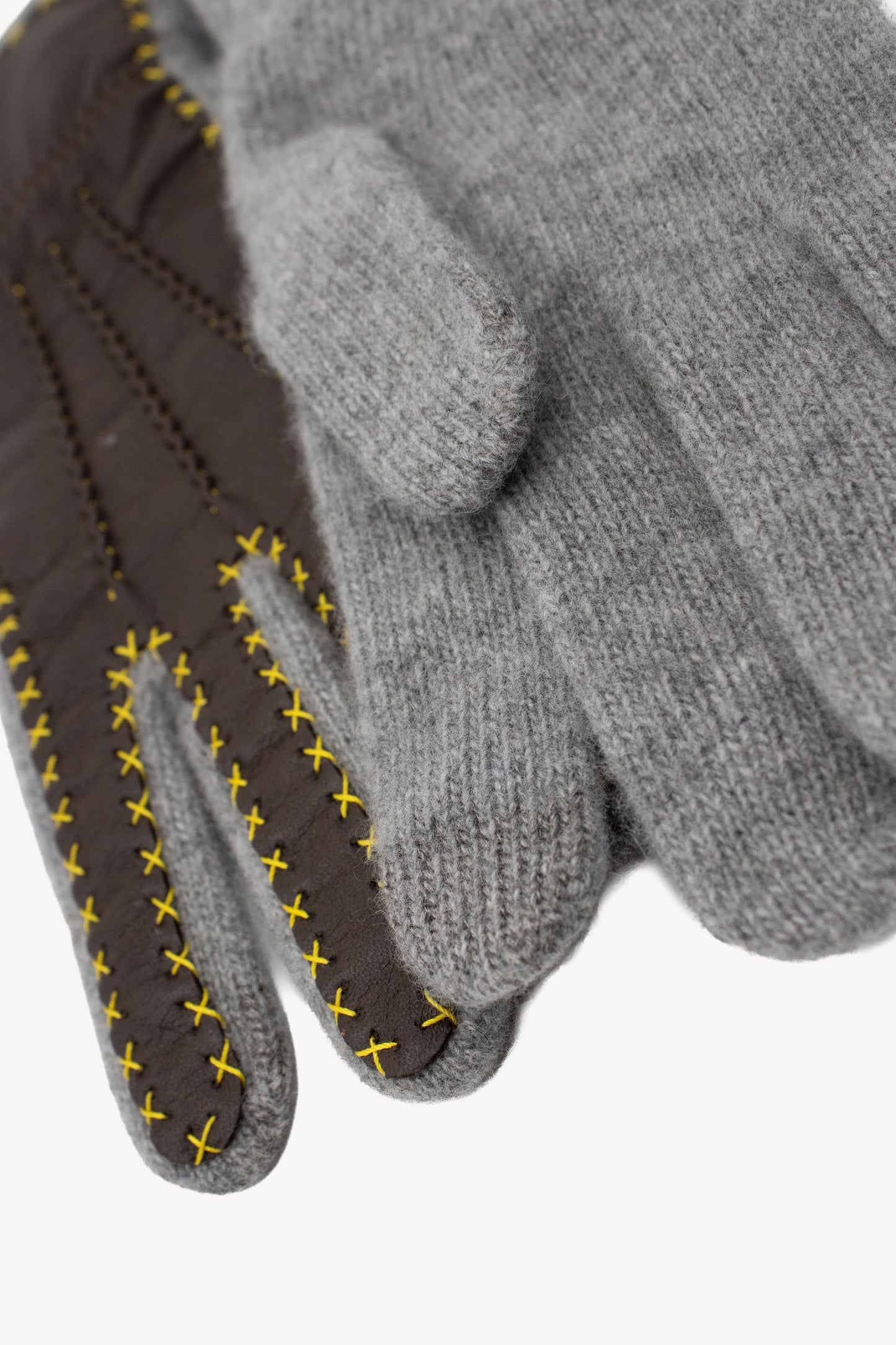 GANTS BI-MATIÈRE GRIS