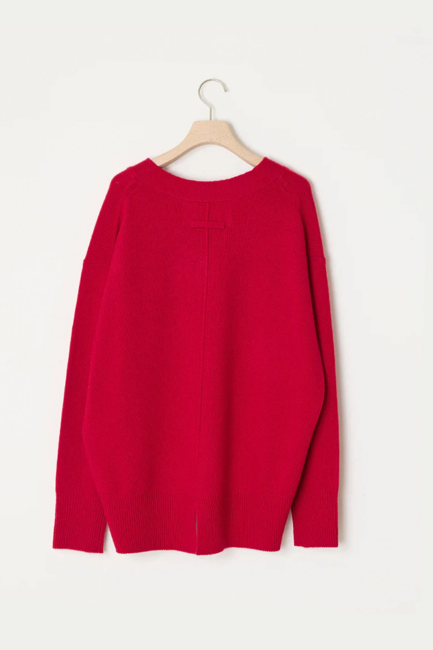 PULL V OVERSIZE ROUGE