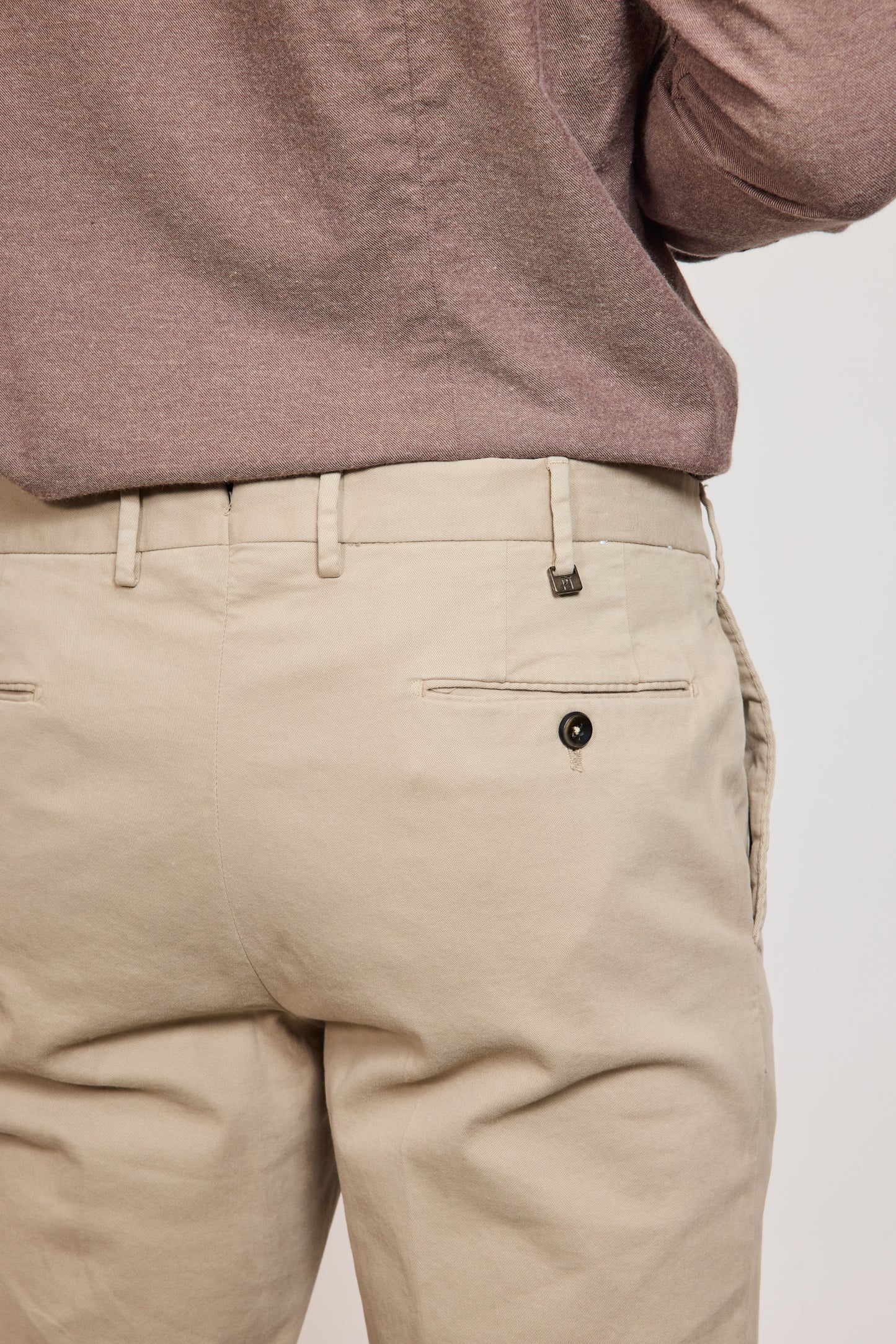 PANTALON SLIM GABARDINE BEIGE