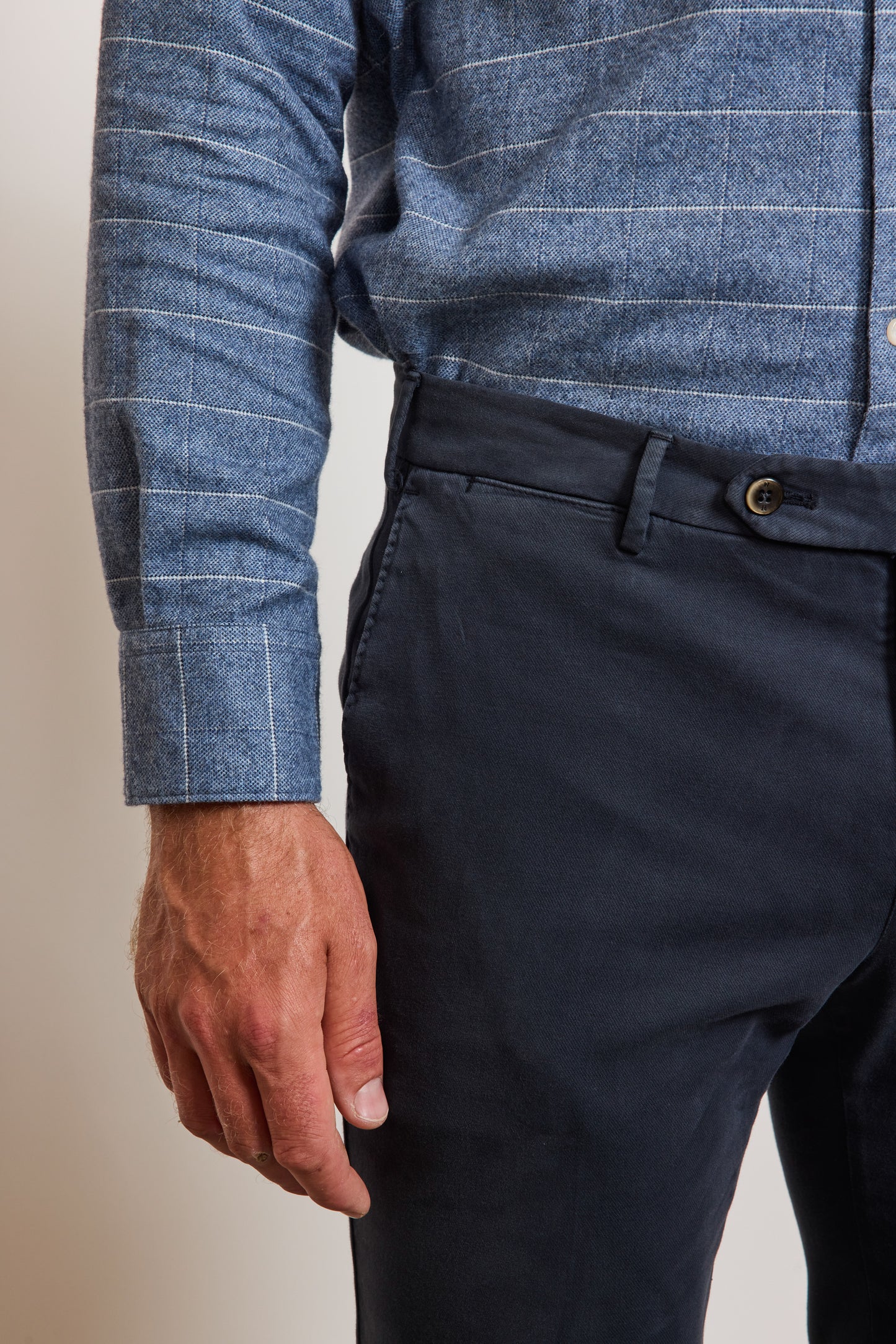 PANTALON SLIM CACHEMIRE MARINE