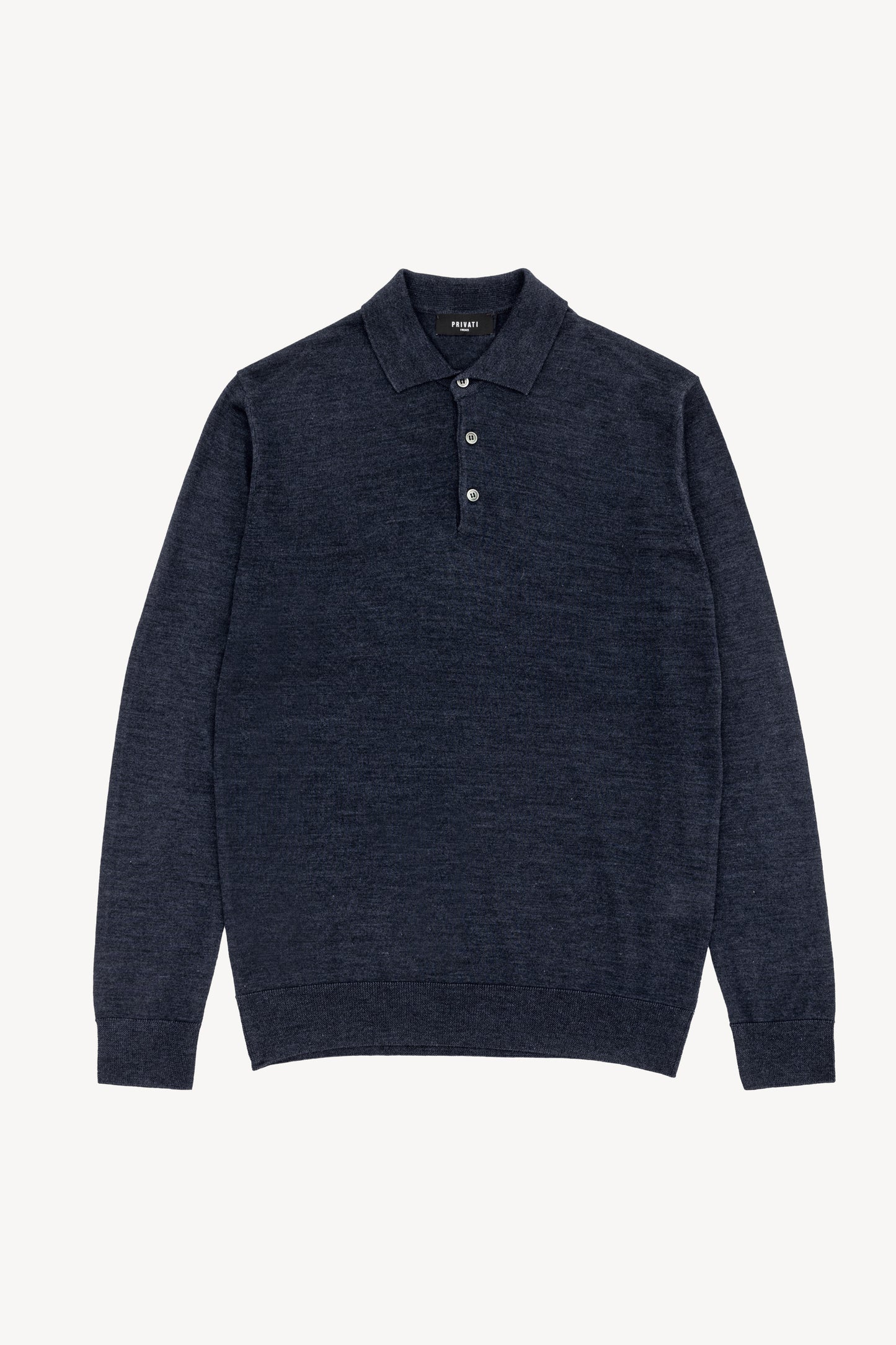 POLO MERINOS SOIE MARINE