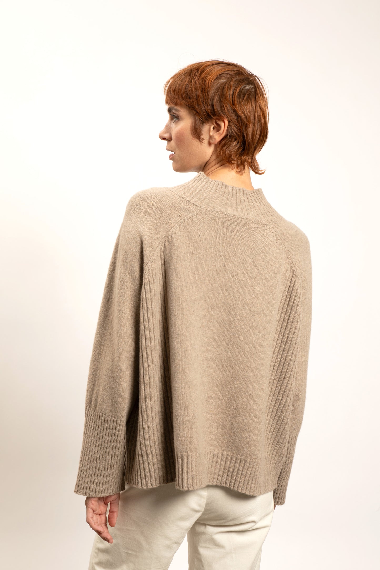 COL CHEMINÉ CACHEMIRE RECYCLÉ BEIGE