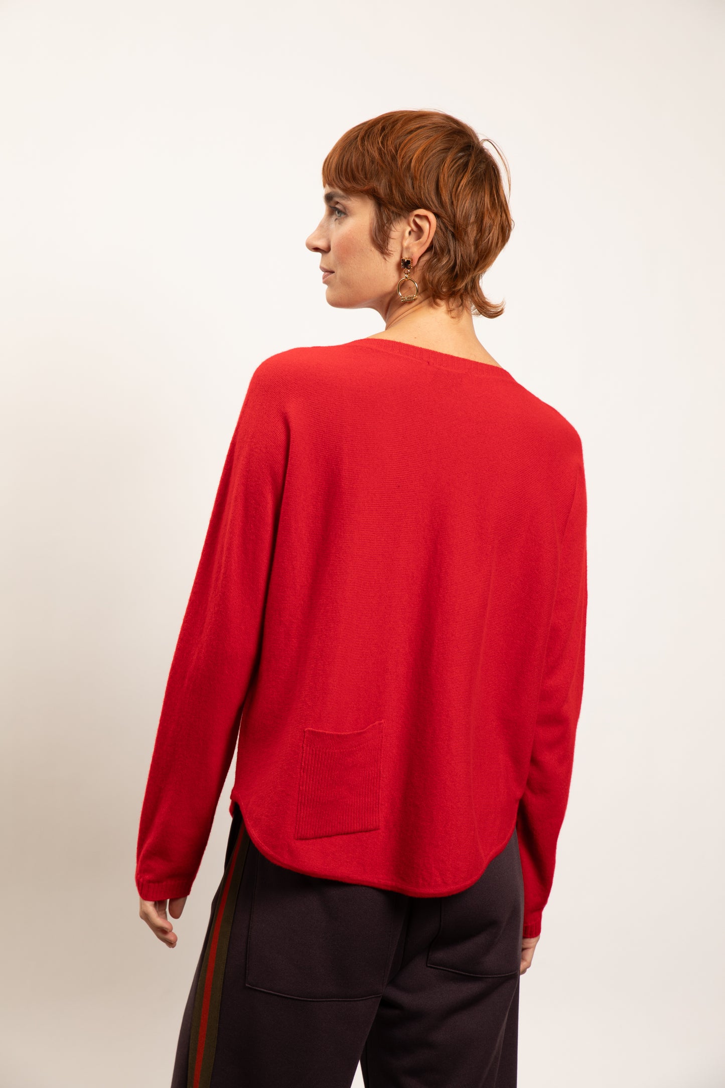 PULL EN CACHEMIRE ROUGE