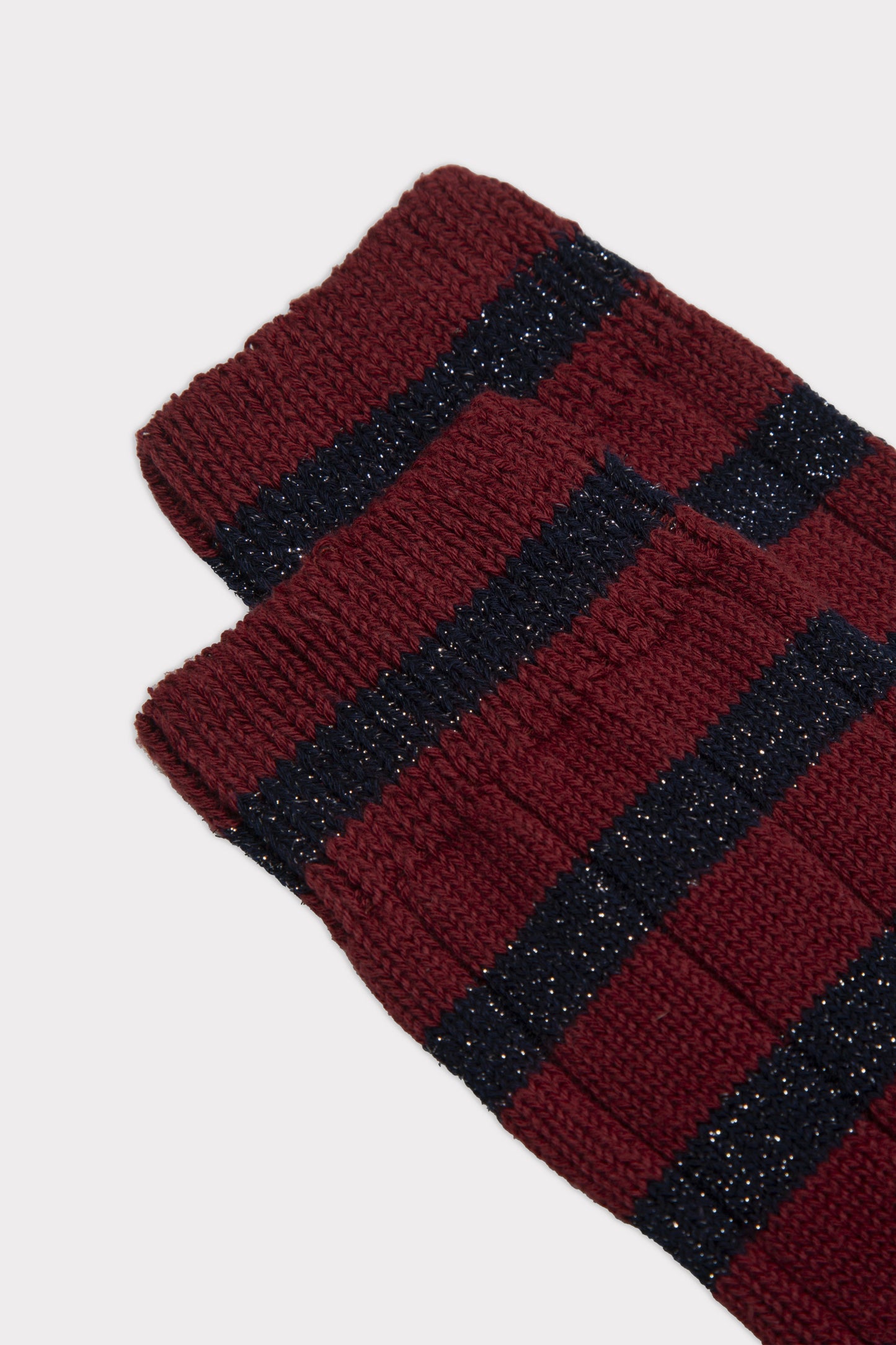 CHAUSSETTES À RAYURES BORDEAUX