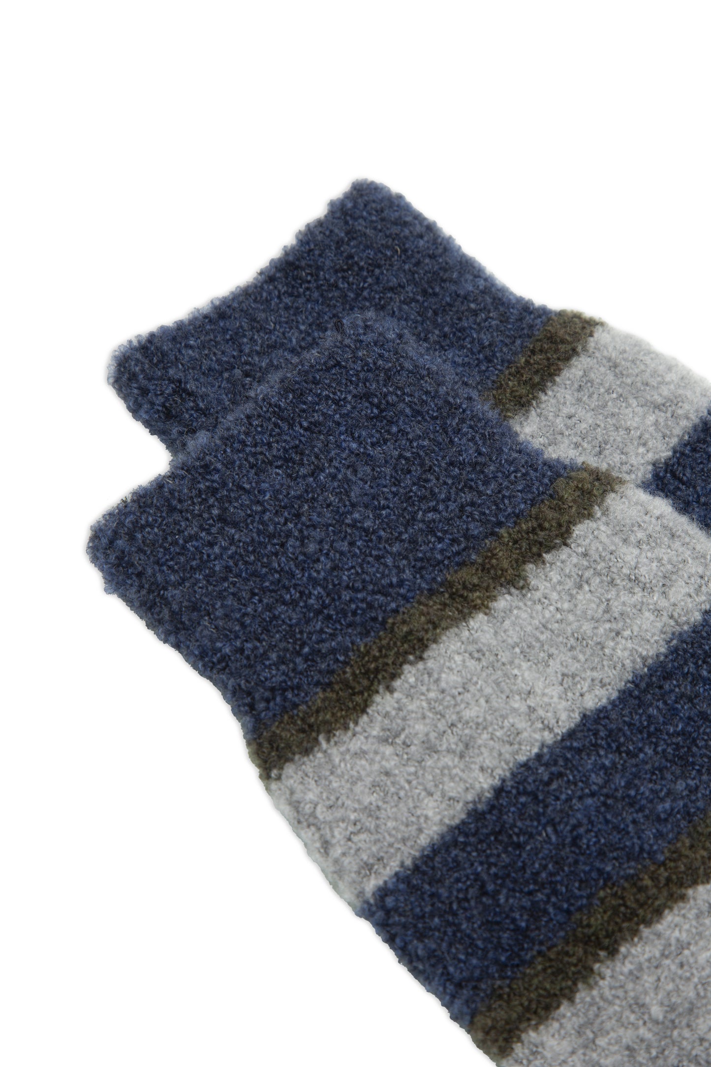 CHAUSSETTES BOUCLETTES RAYURES DENIM