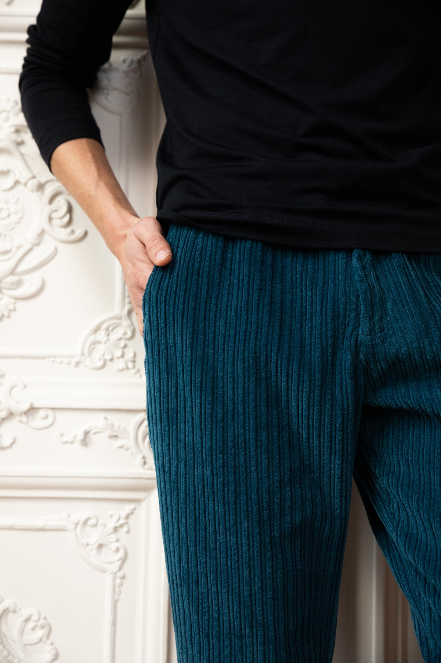 PANTALON VELOURS DOUBLE COTES PAON