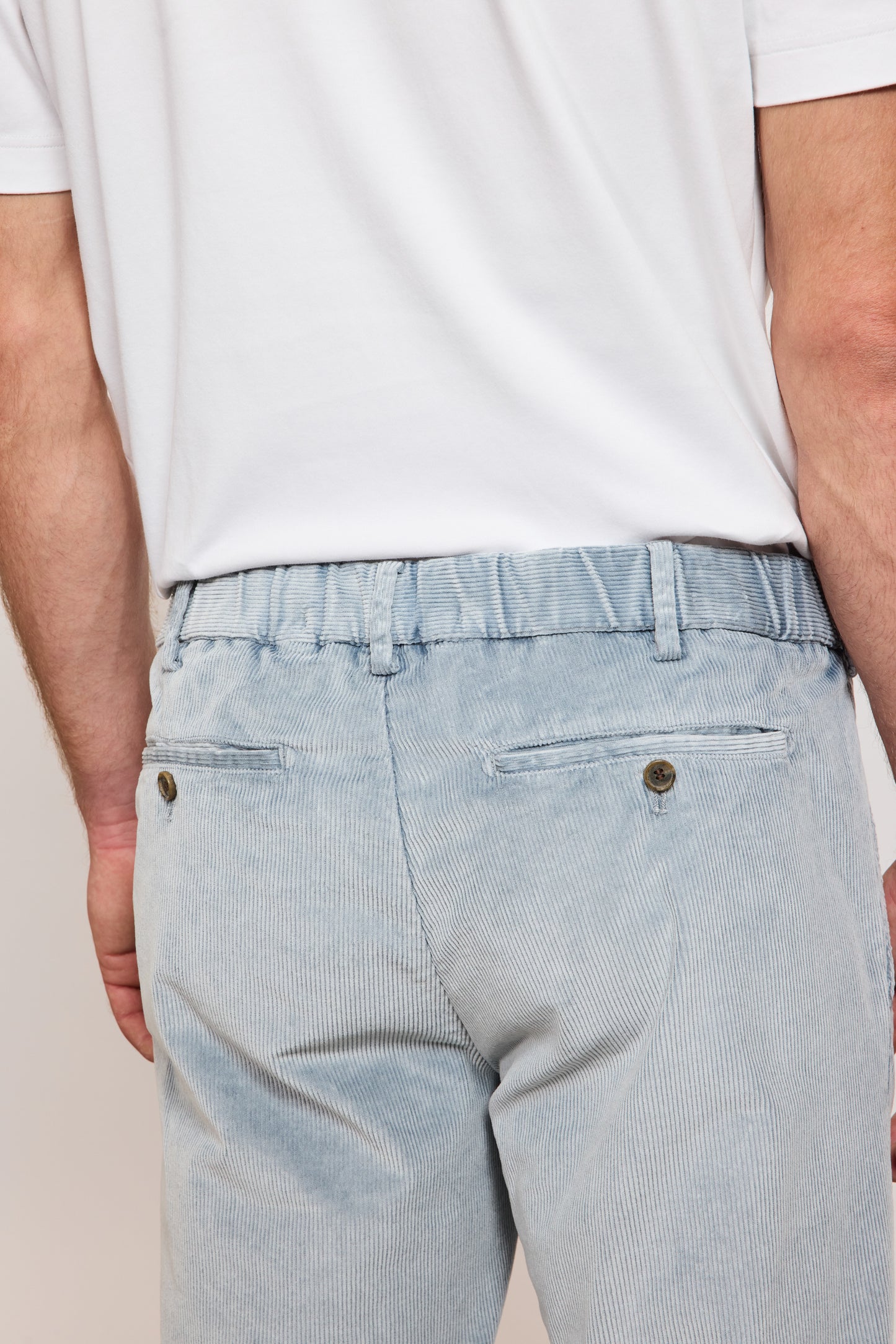 PANTALON VELOURS BLEU