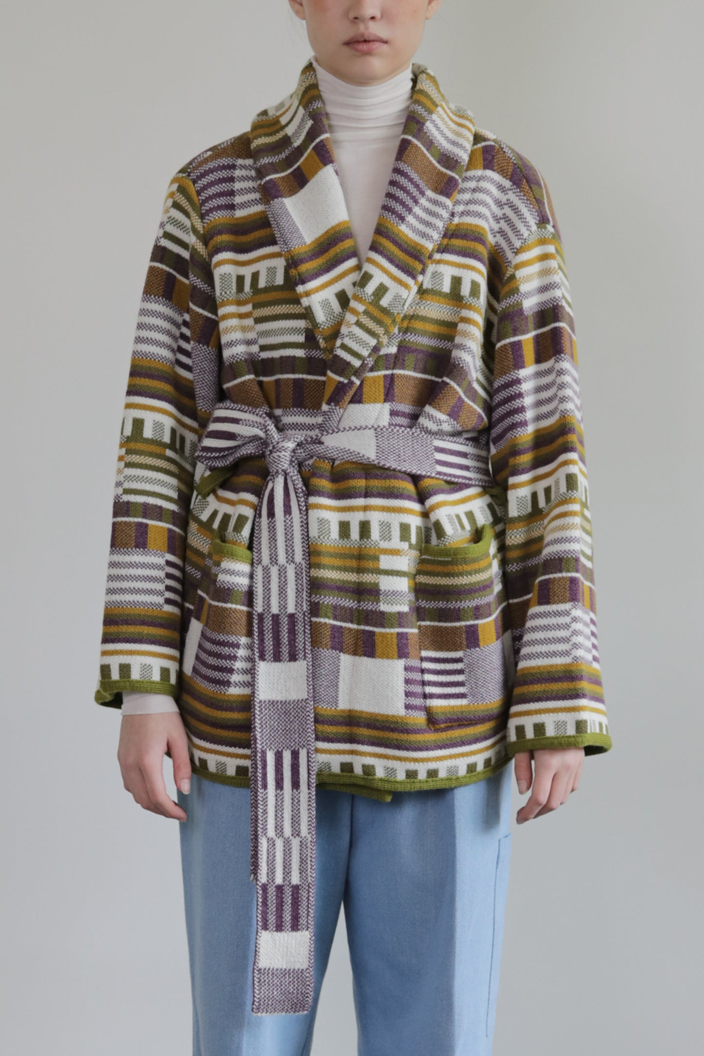 KIMONO EN LAINE KAKI