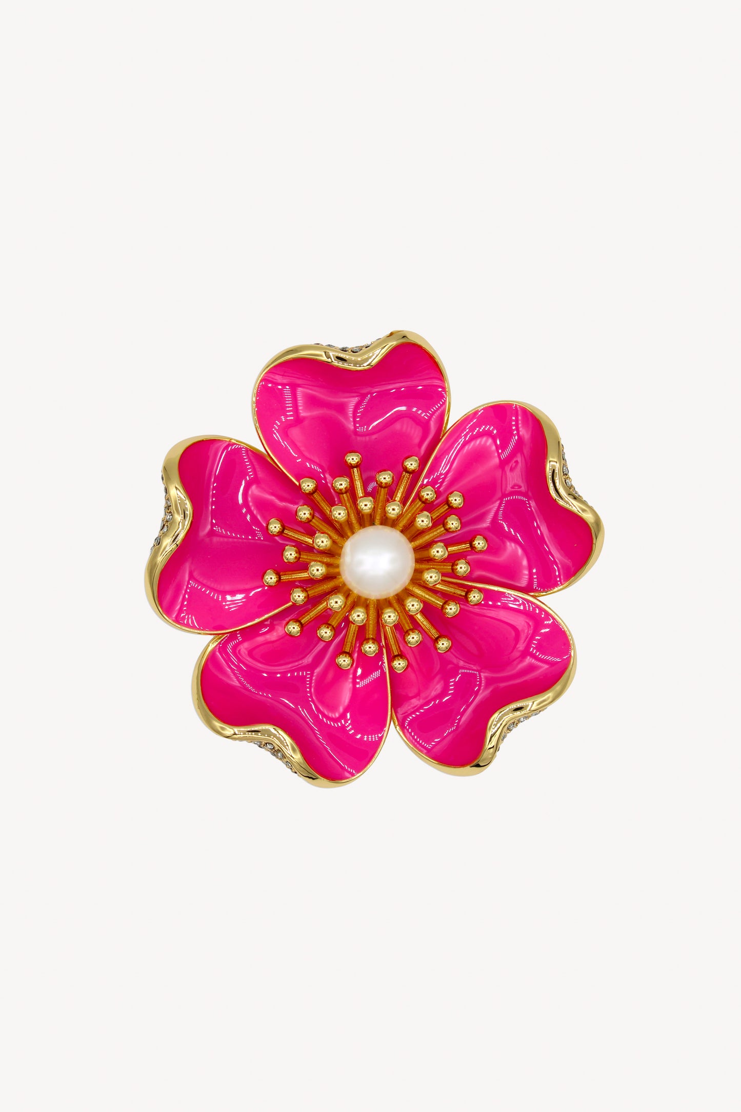 BROCHE FLEURS FUSCHIA