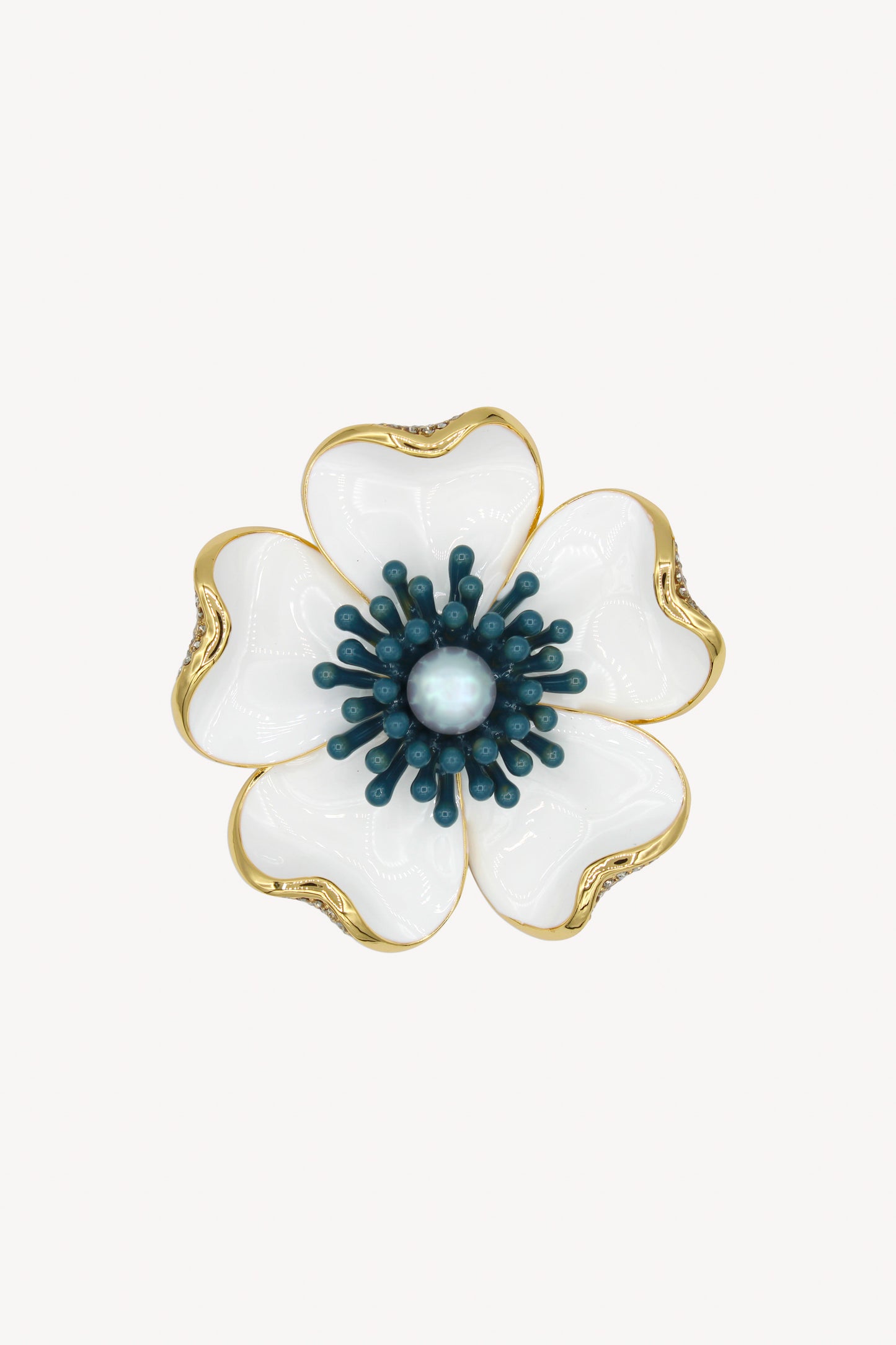 BROCHE FLEURS BLANCHE