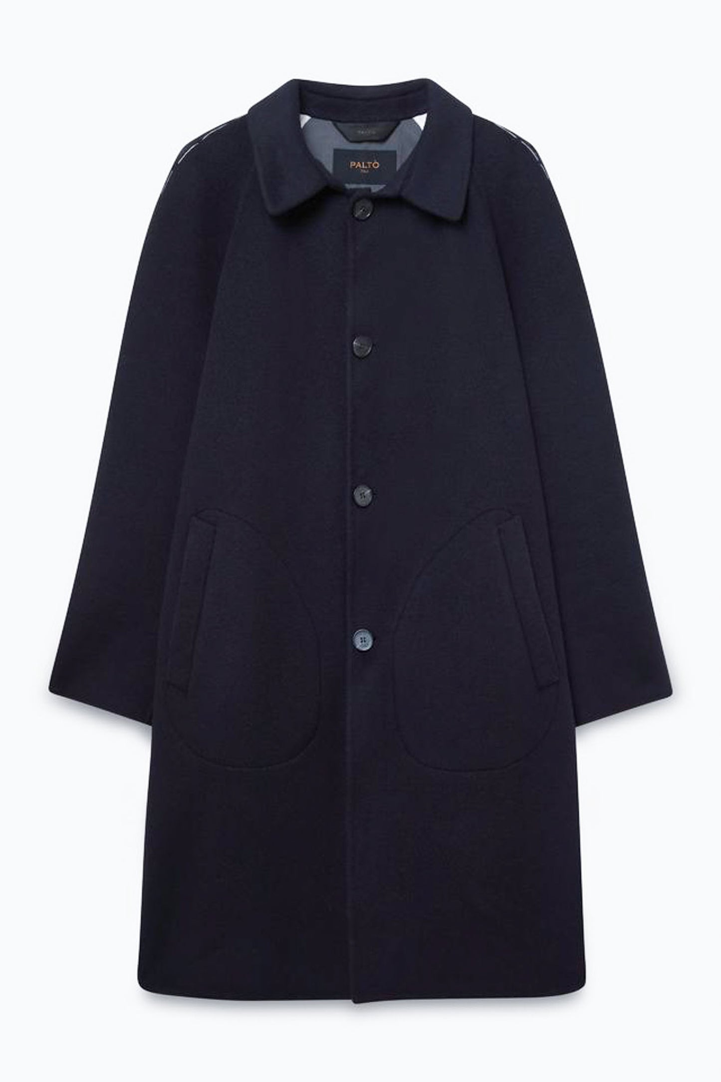 MANTEAU EN LAINE MARINE