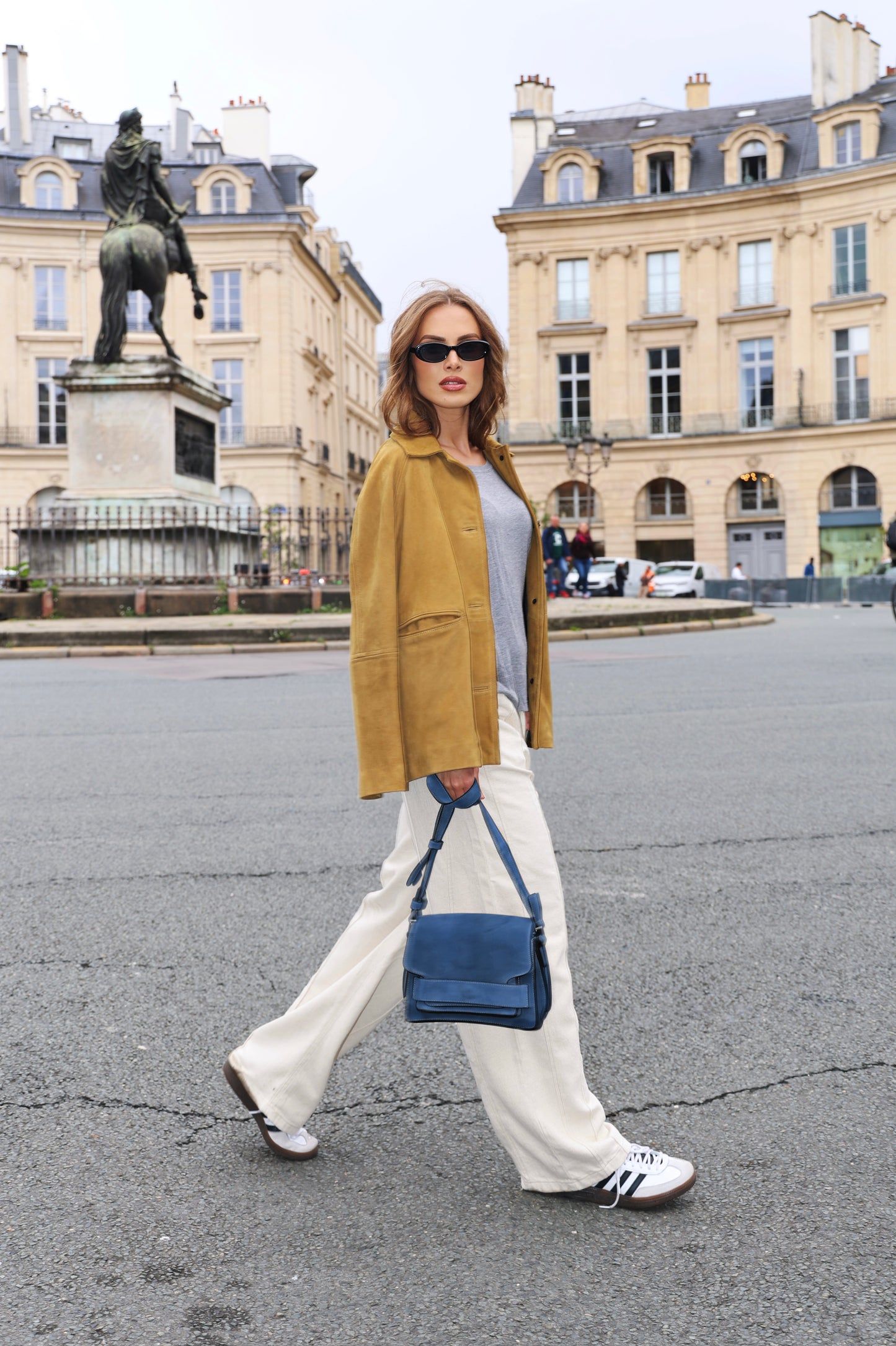 SAC À RABAT EN DAIM JEAN