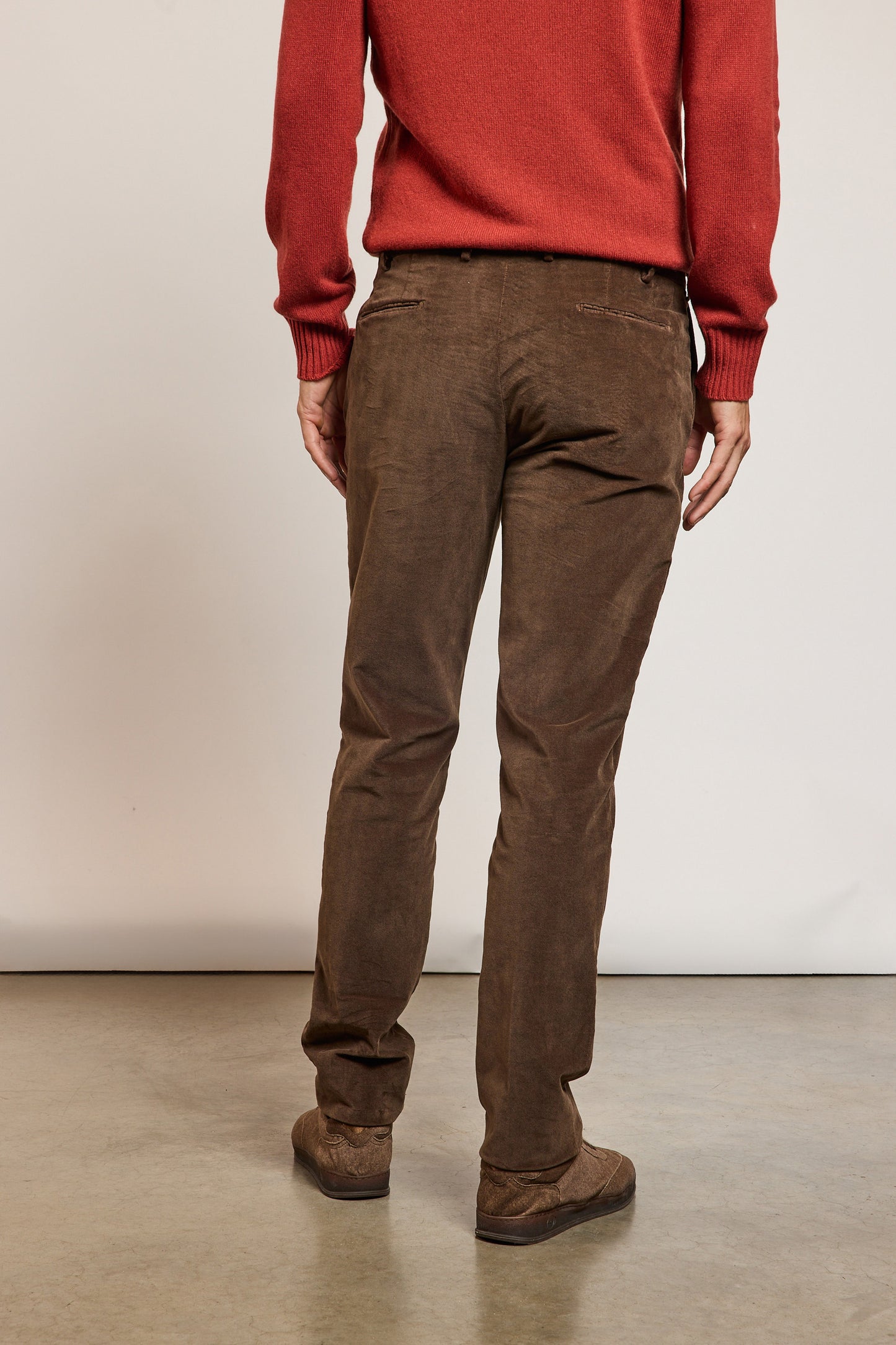 PANTALON EN MOLESKINE CHOCOLAT