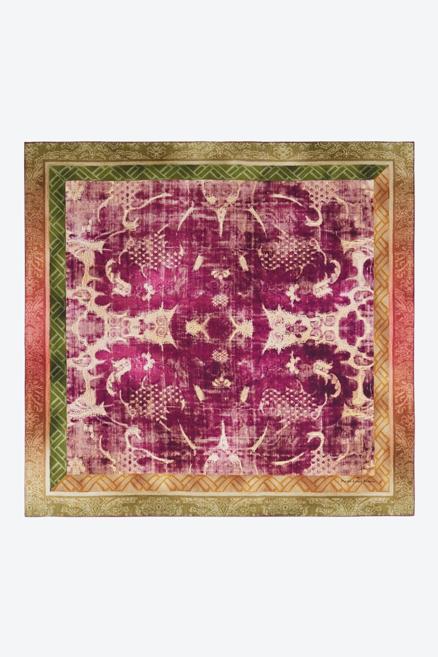 PETIT BANDANA EN SOIE BORDEAUX