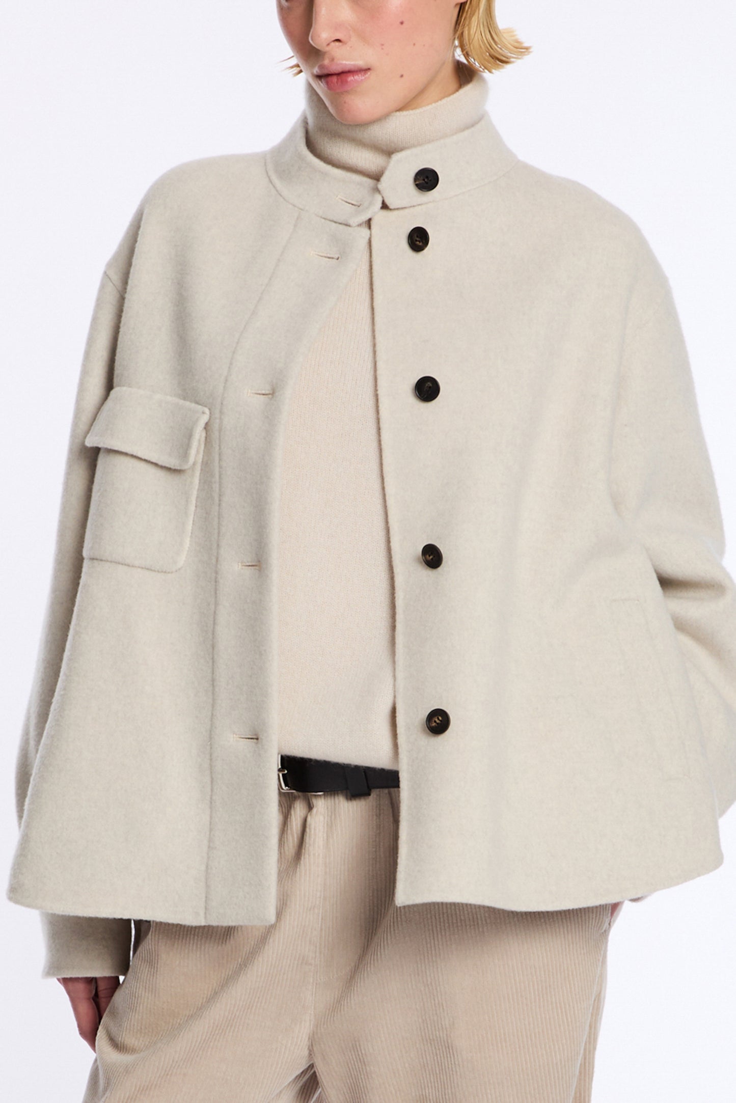 VESTE EN LAINE CRAIE