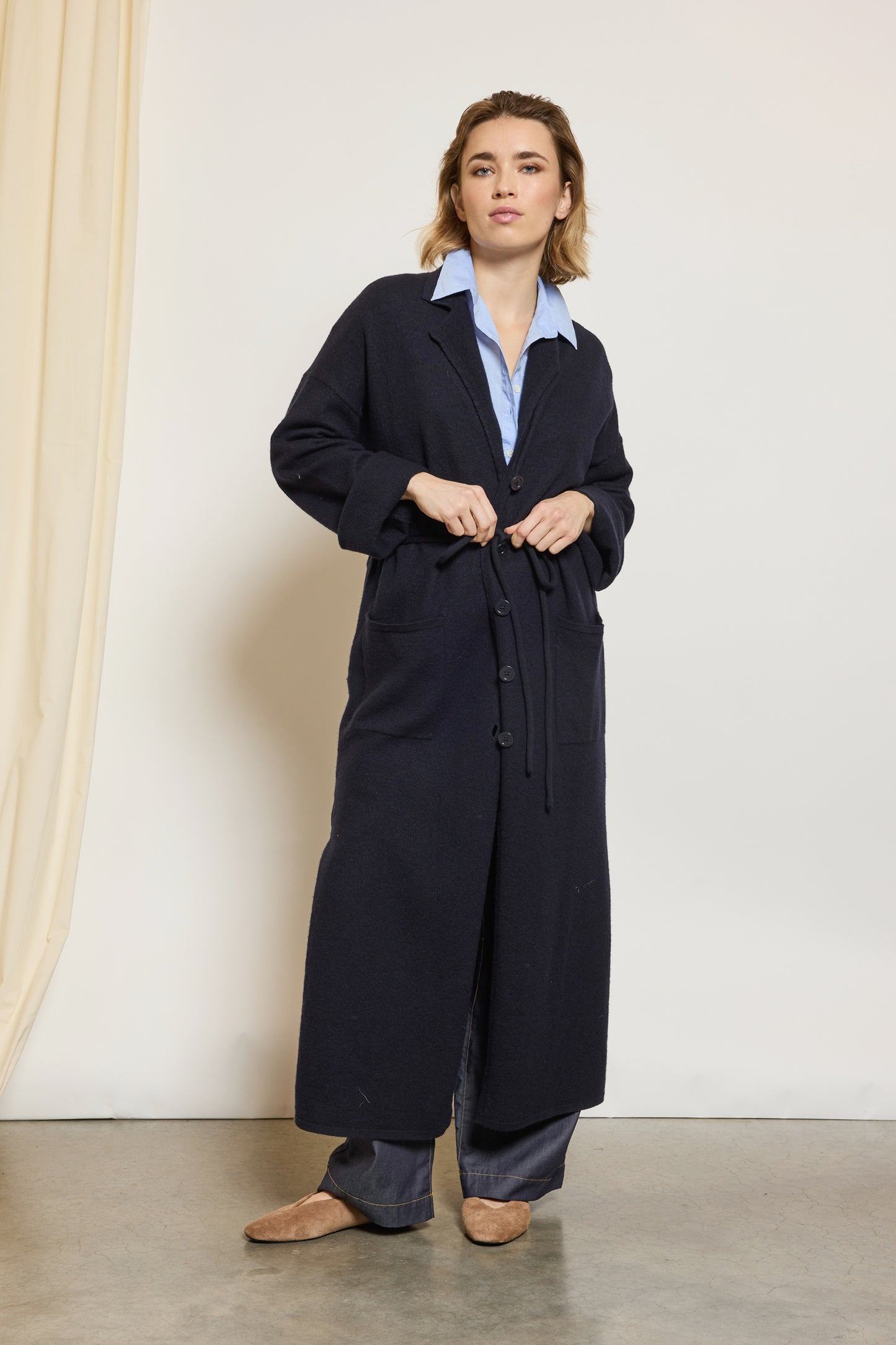 KNIT COAT NAVY