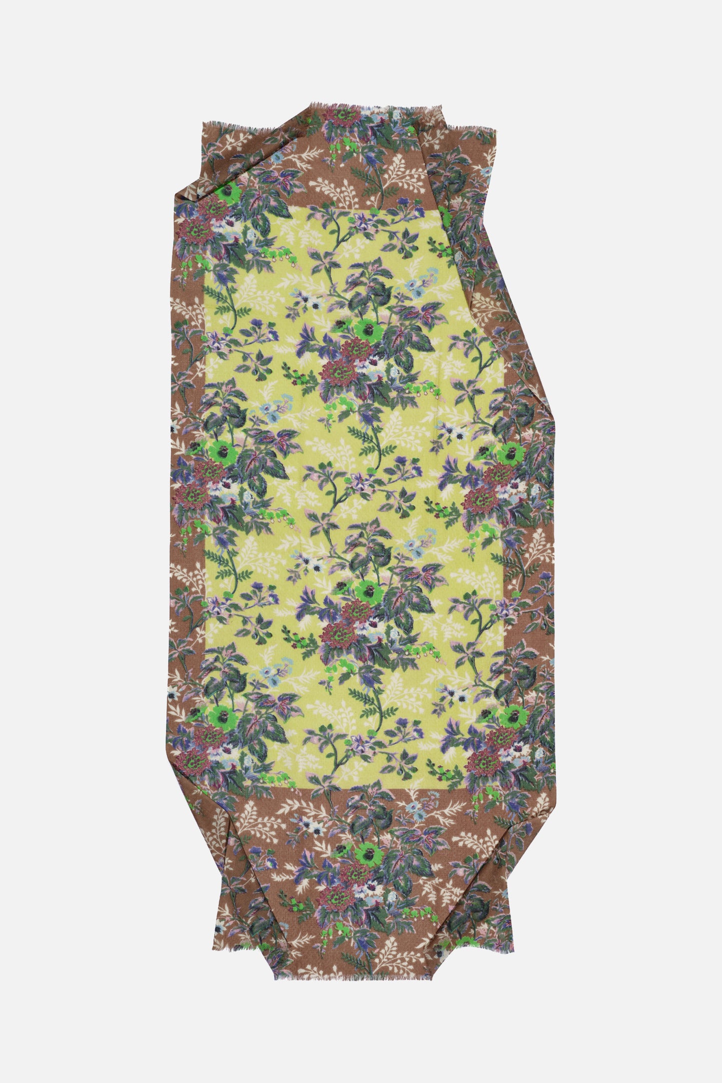 ECHARPE FLEURS LIME