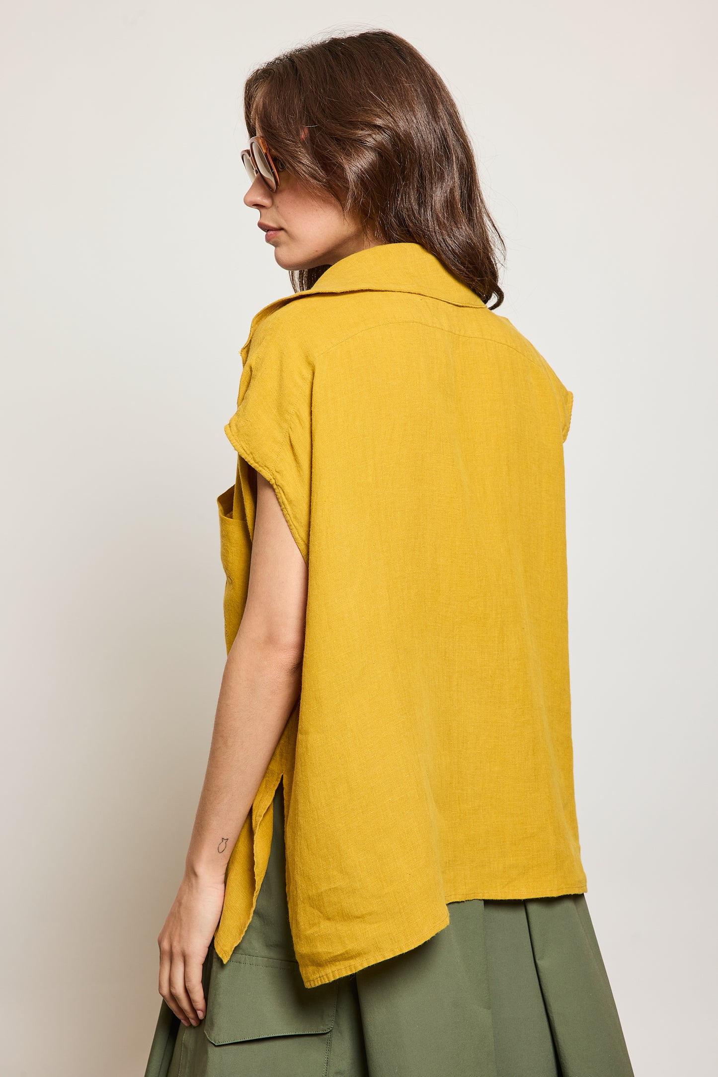 TOP EN LIN TROUSSEAU SAFRAN