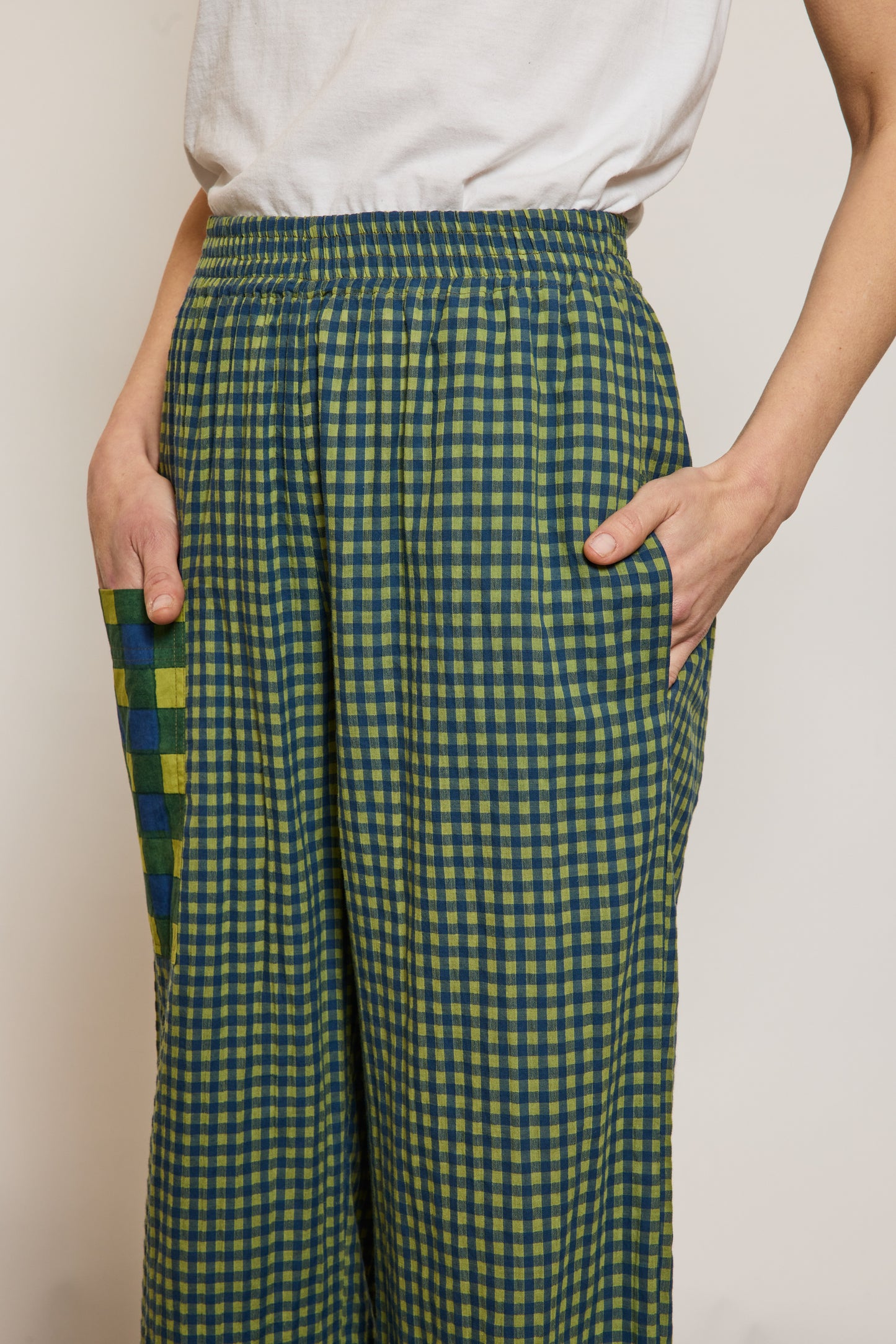 PANTALON À POCHE PIXELS MARINE